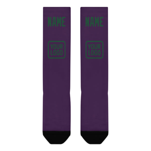 Custom Purple Green Knee-High Sock