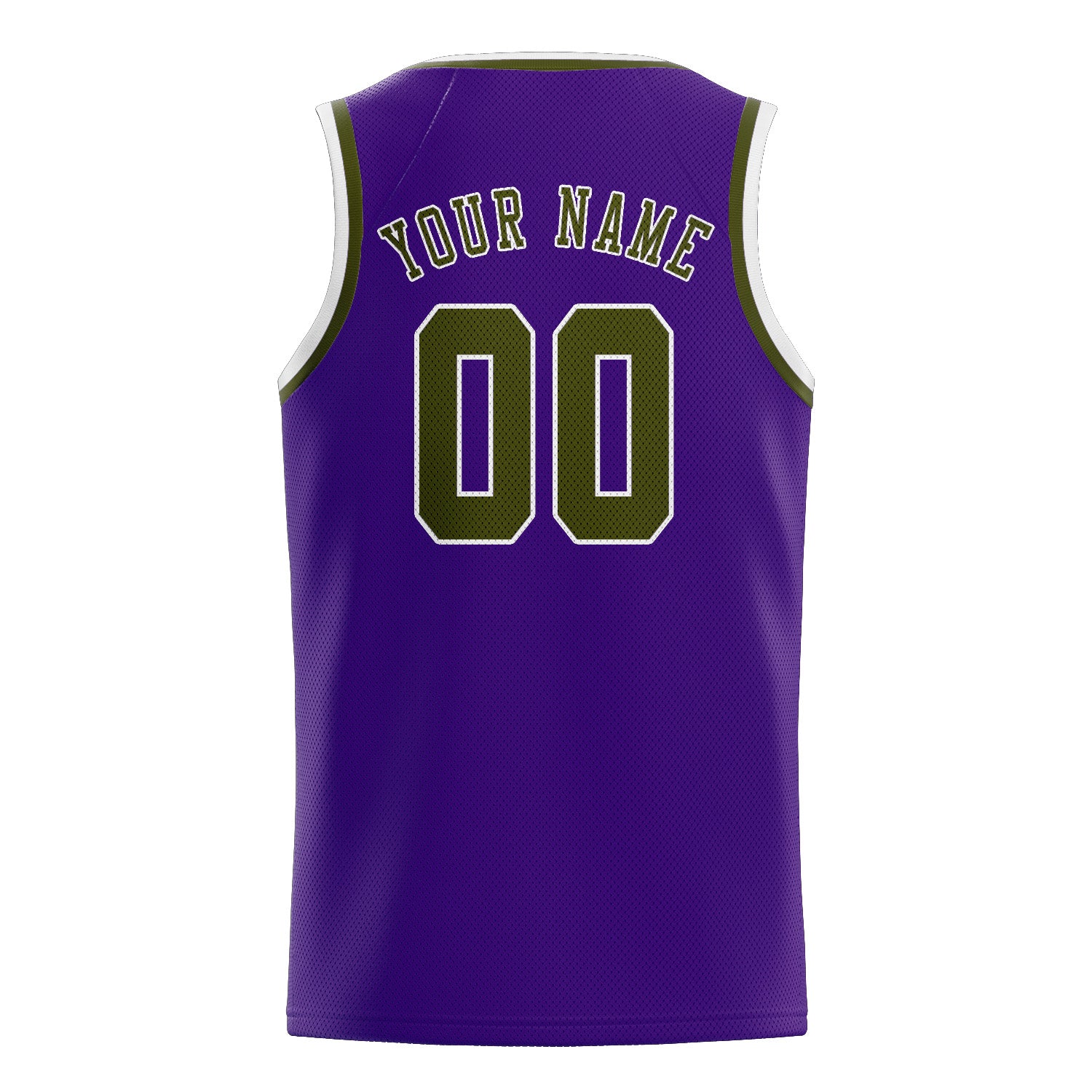 Custom Purple Olive Basketball Jersey