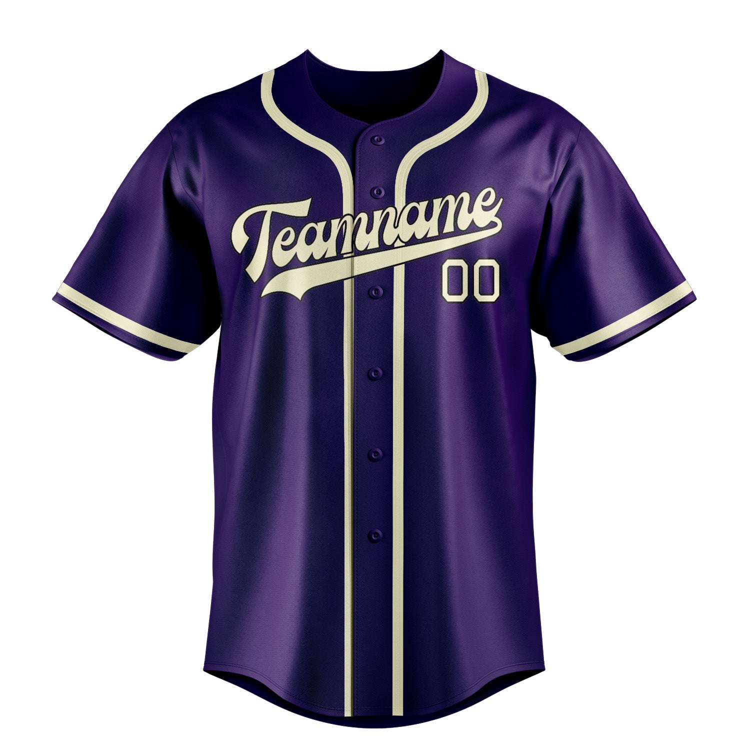 Custom Purple Cream Baseball Jersey