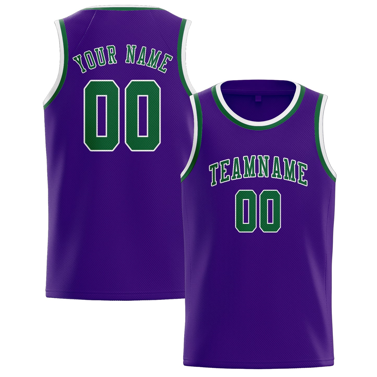 Custom Purple Green Basketball Jersey