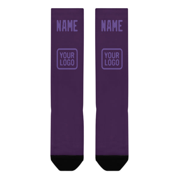 Custom Purple Light Purple Knee-High Sock