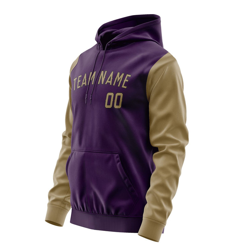 Custom Purple Light Khaki Hoodie 0707252507B31725