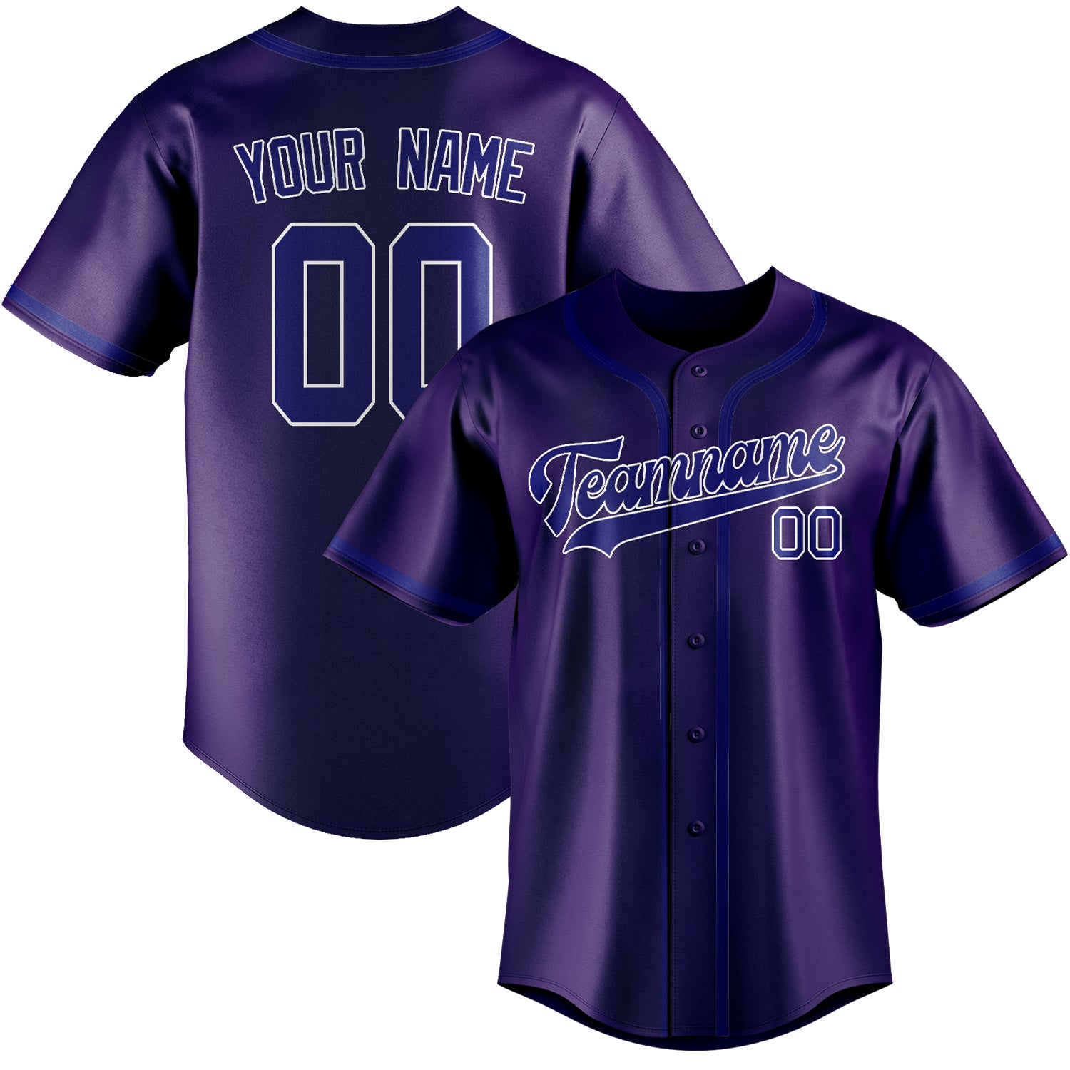Custom Purple Sky Blue Baseball Jersey