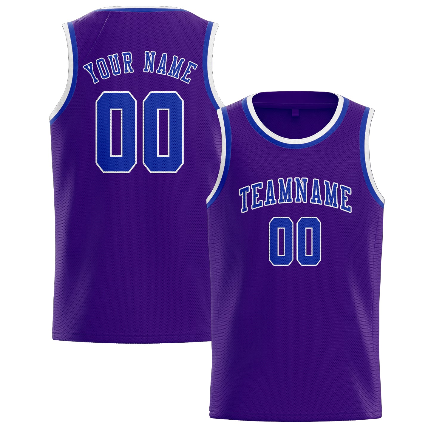 Custom Purple Sky Blue Basketball Jersey