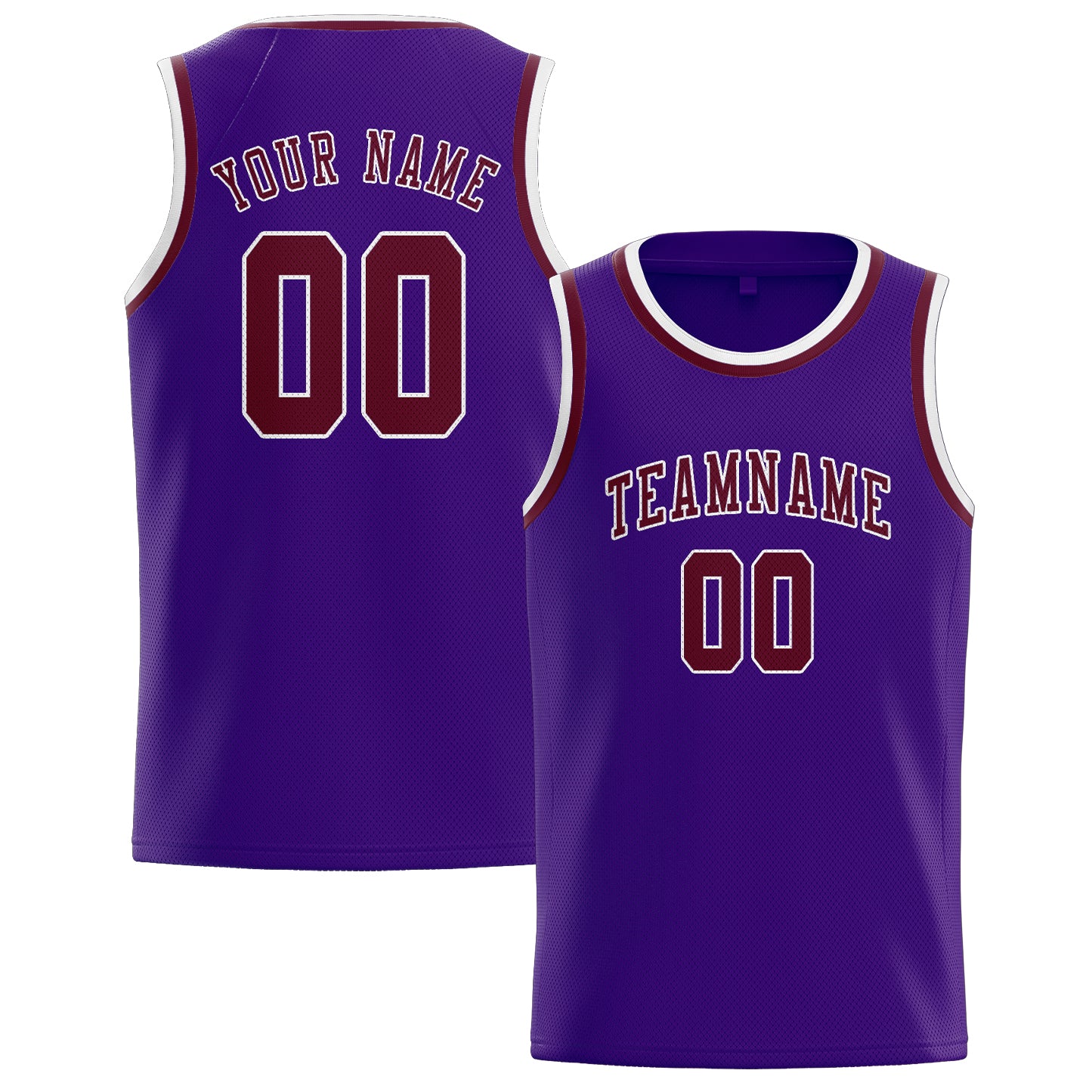 Custom Purple Crimson Red Basketball Jersey
