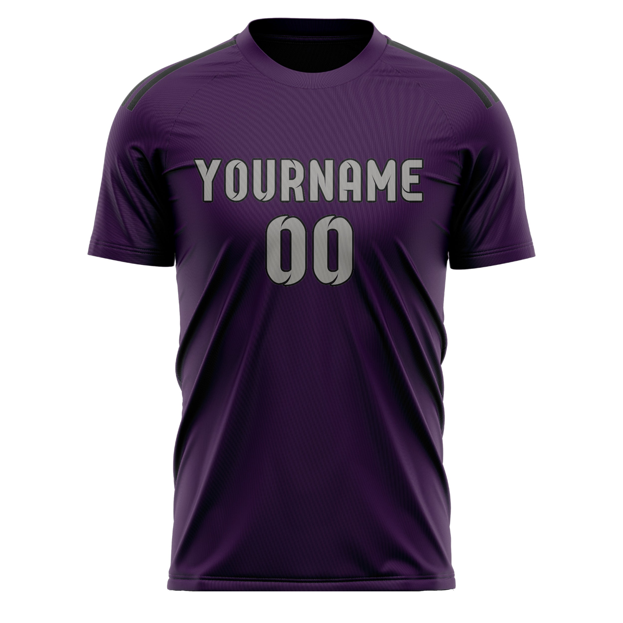 Custom Purple Gray Soccer Jersey