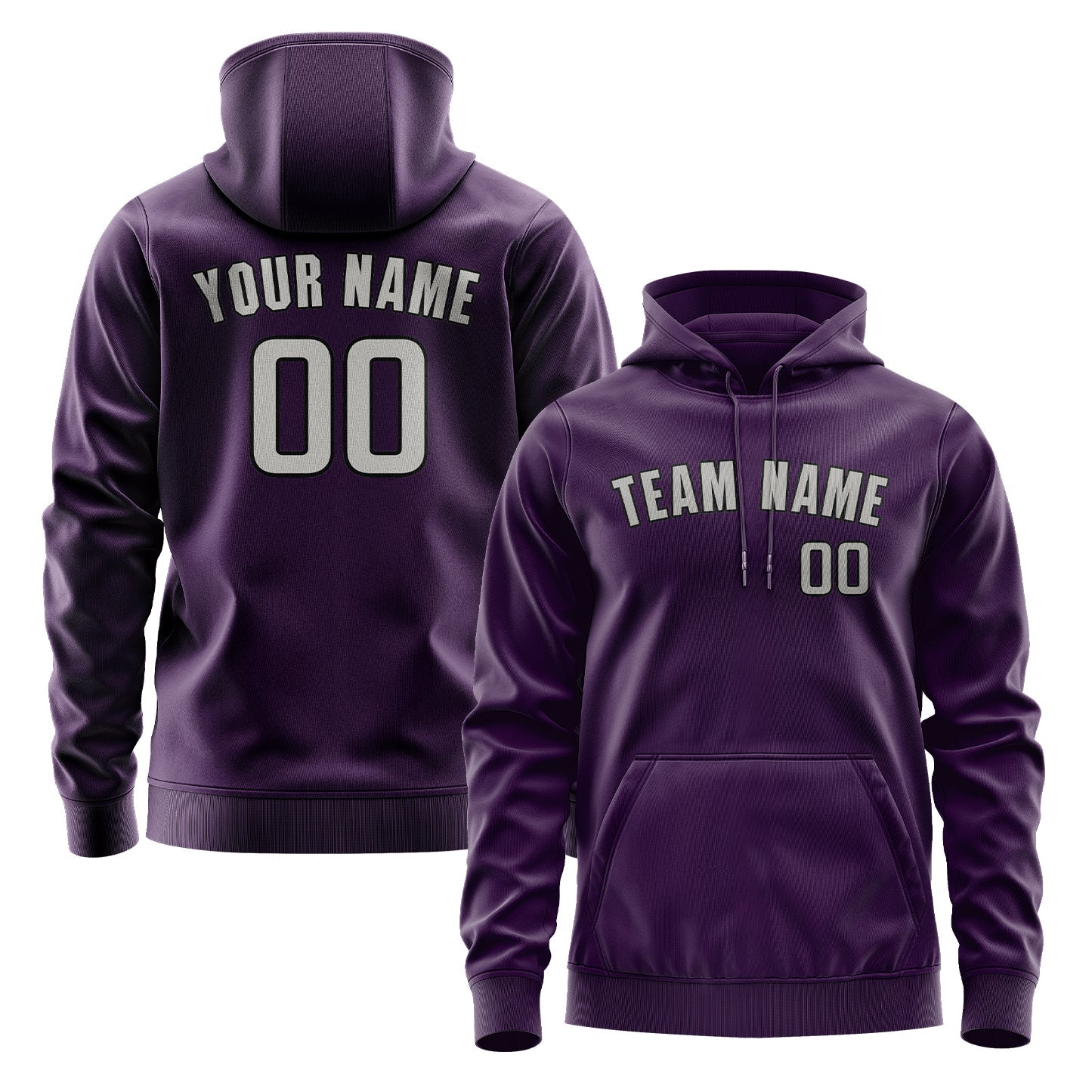 Custom Purple Gray Hoodie