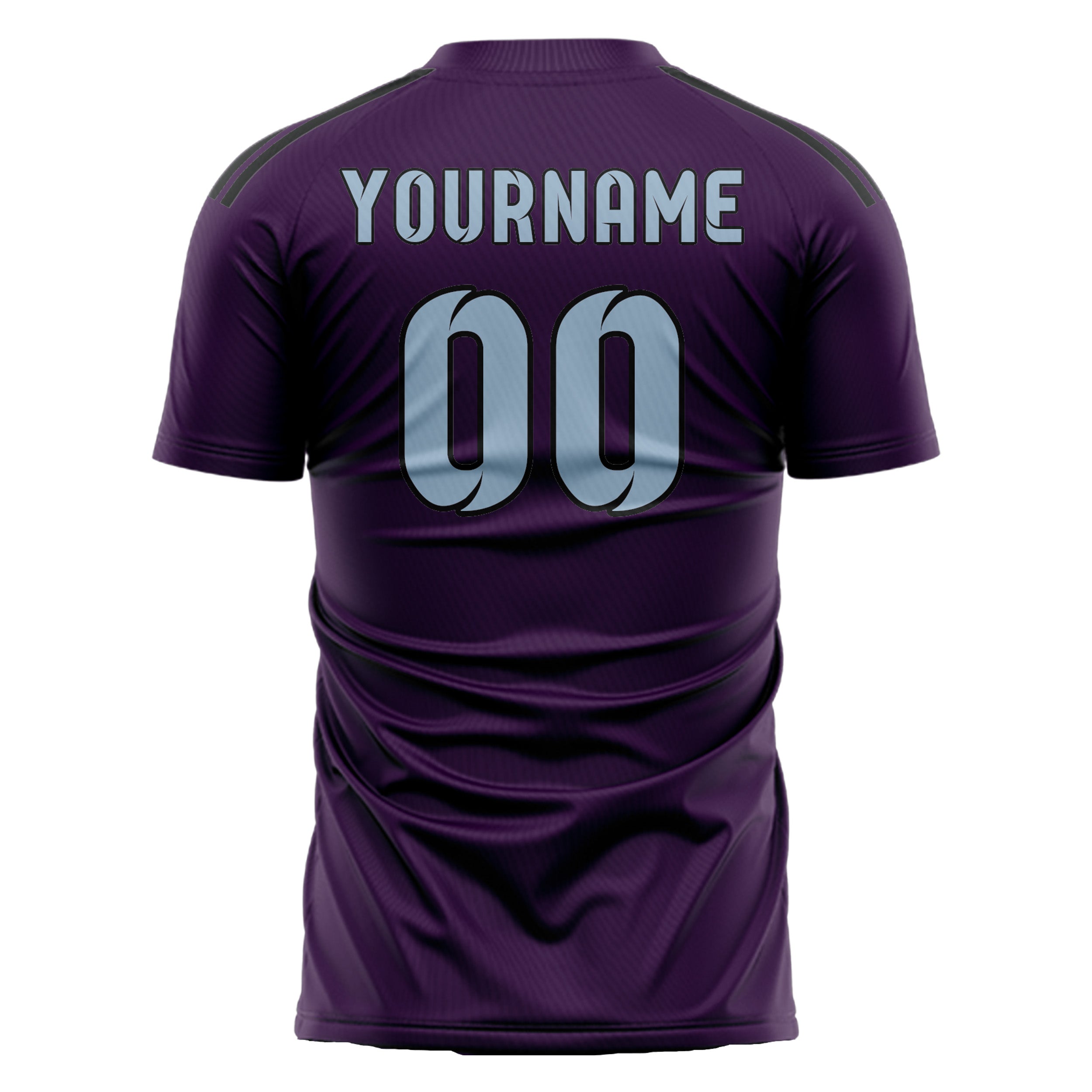 Custom Purple Light Blue Soccer Jersey
