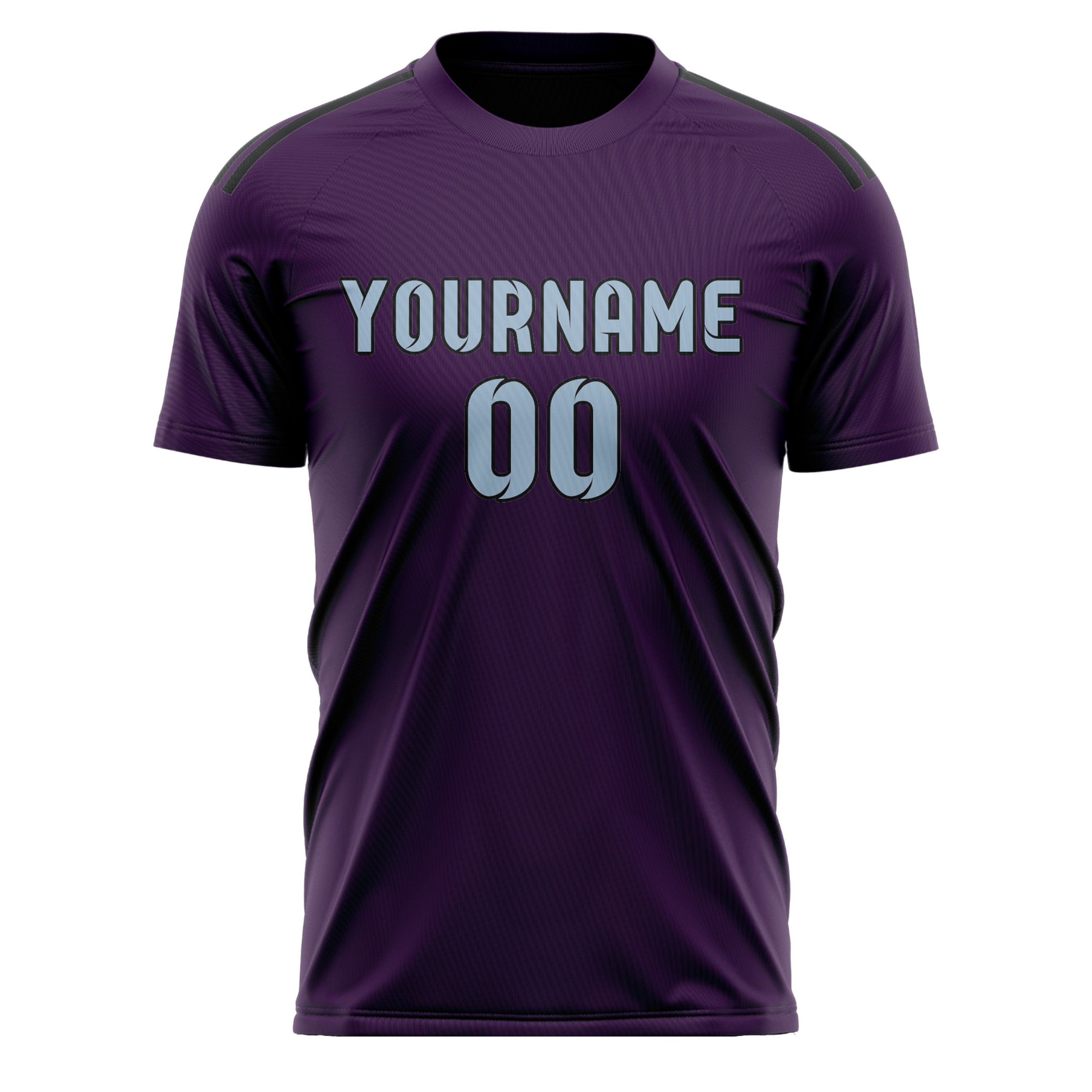 Custom Purple Light Blue Soccer Jersey