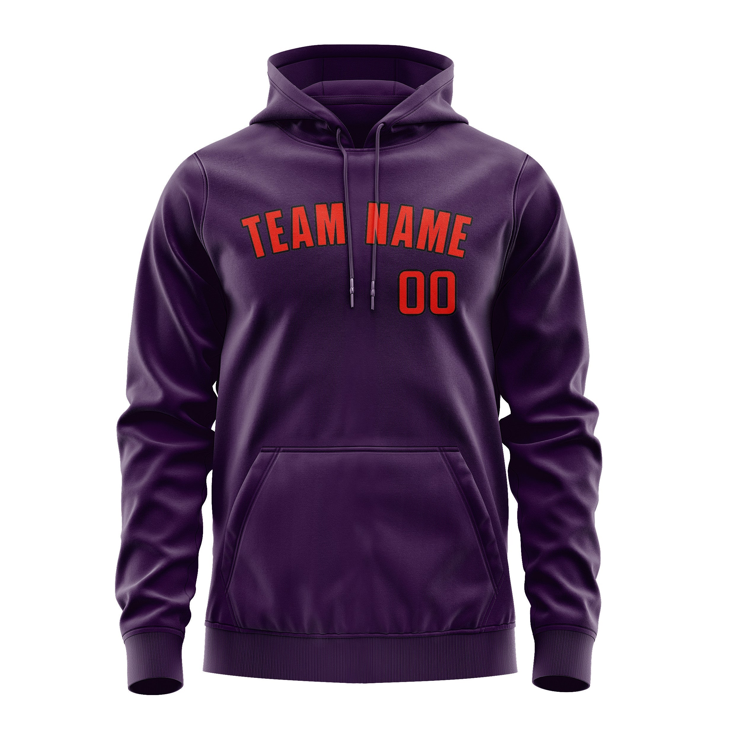 Custom Purple Orange Red Hoodie