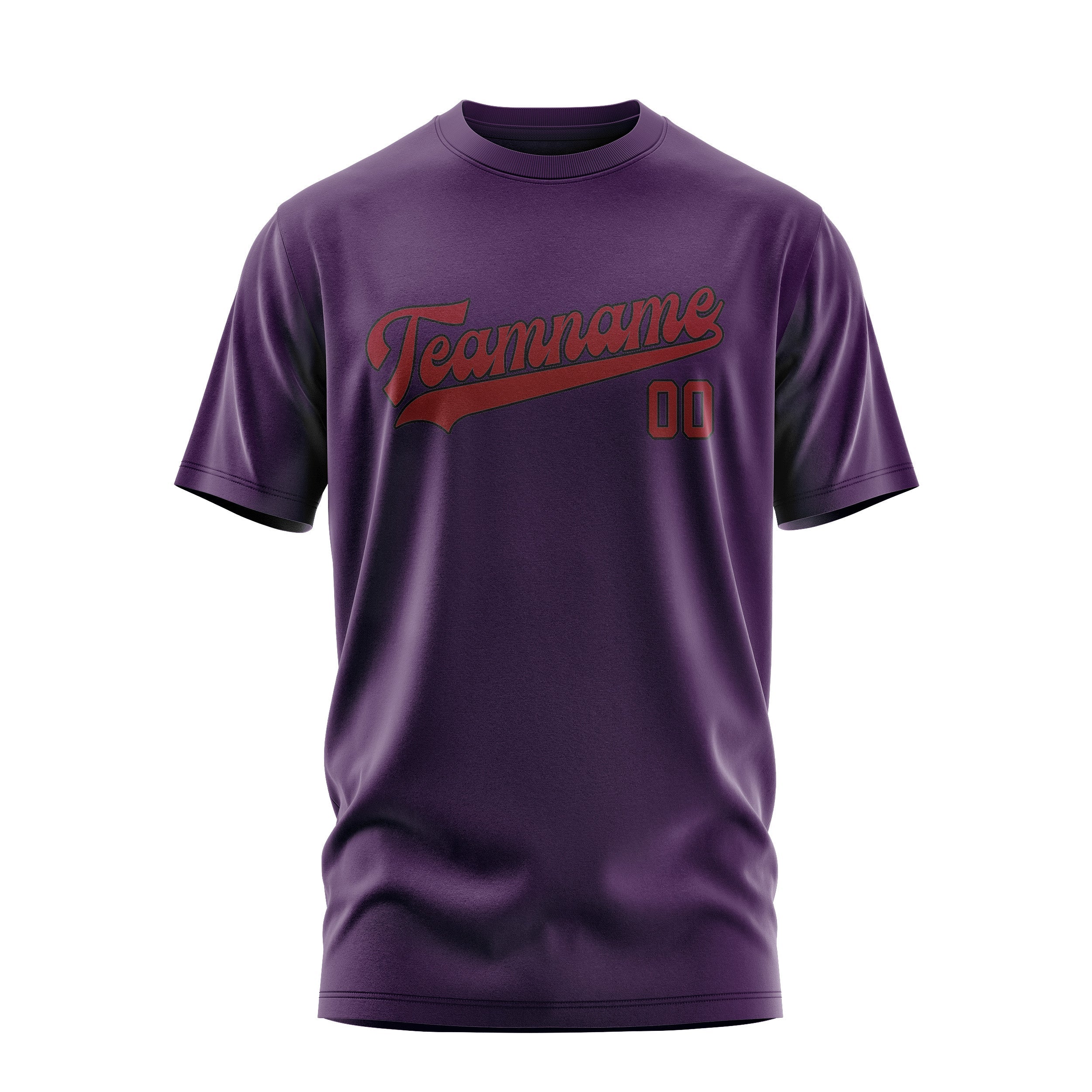 Custom Purple Crimson Red T-Shirt