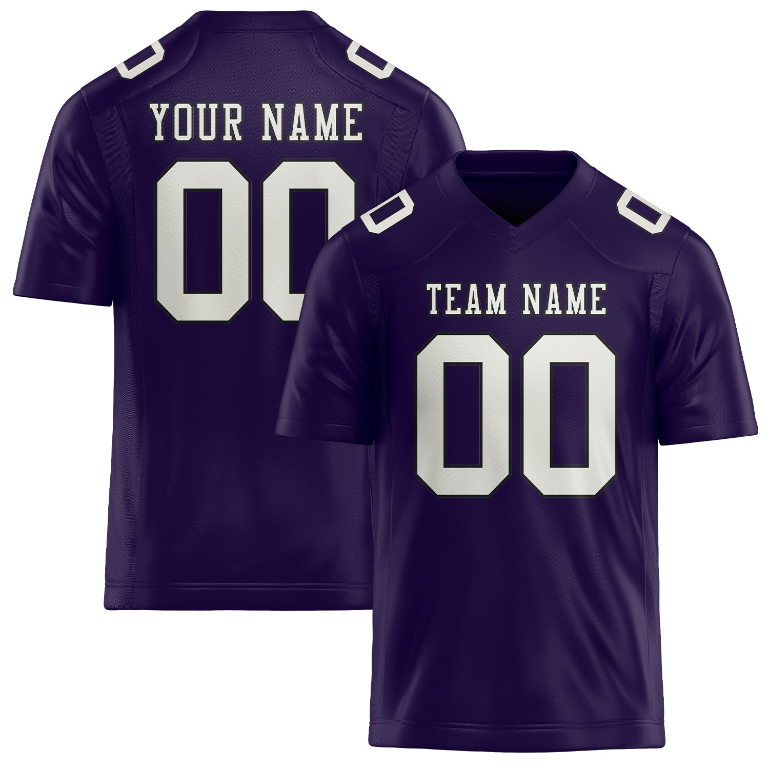 Custom Purple White Football Jersey