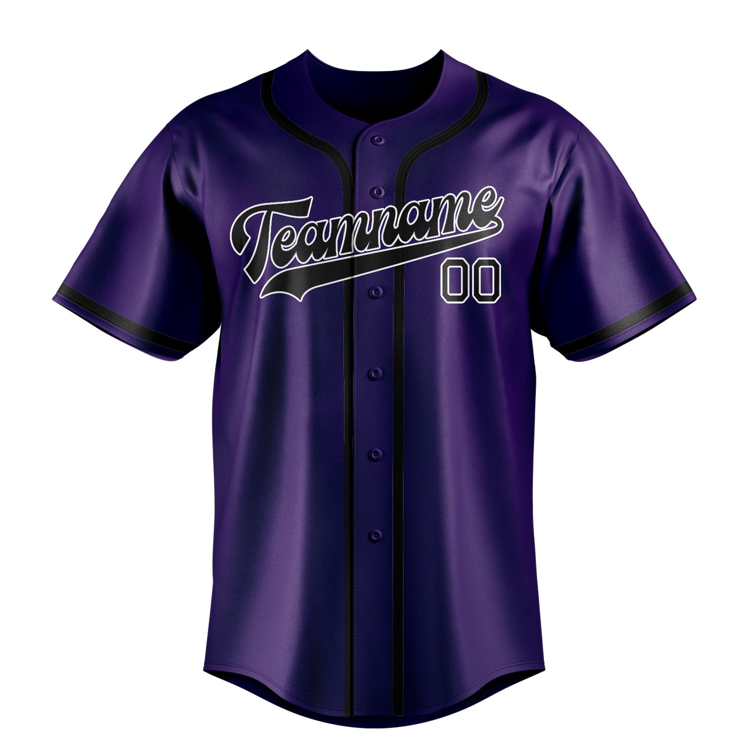 Custom Purple Black Baseball Jersey