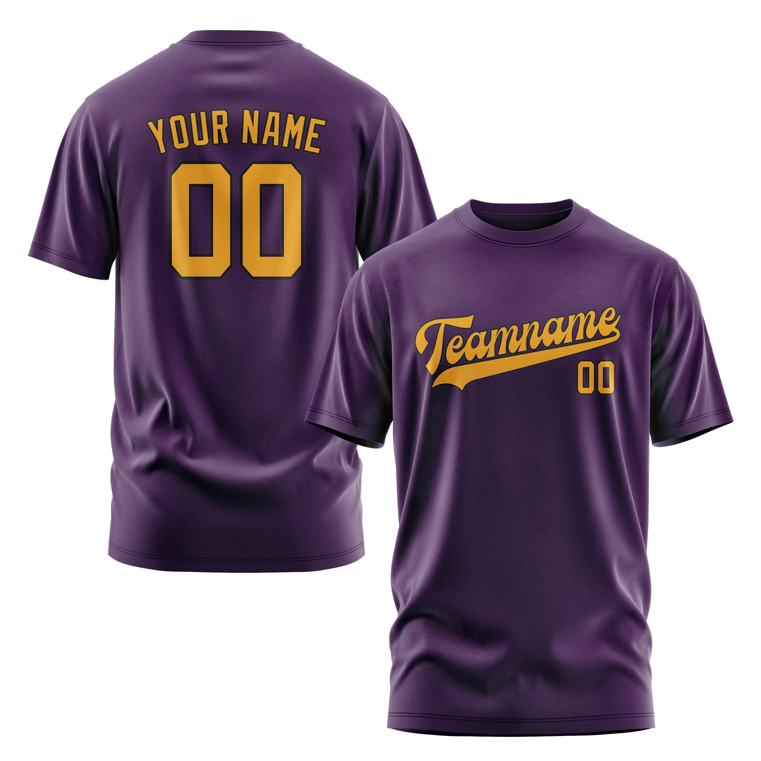 Custom Purple Yellow T-Shirt