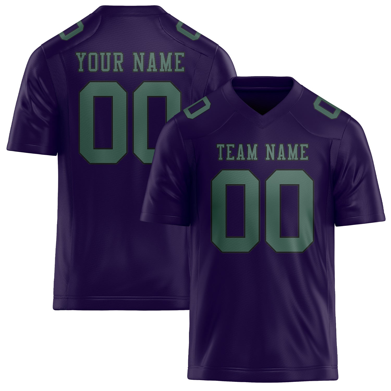 Custom Purple Blue Green Football Jersey