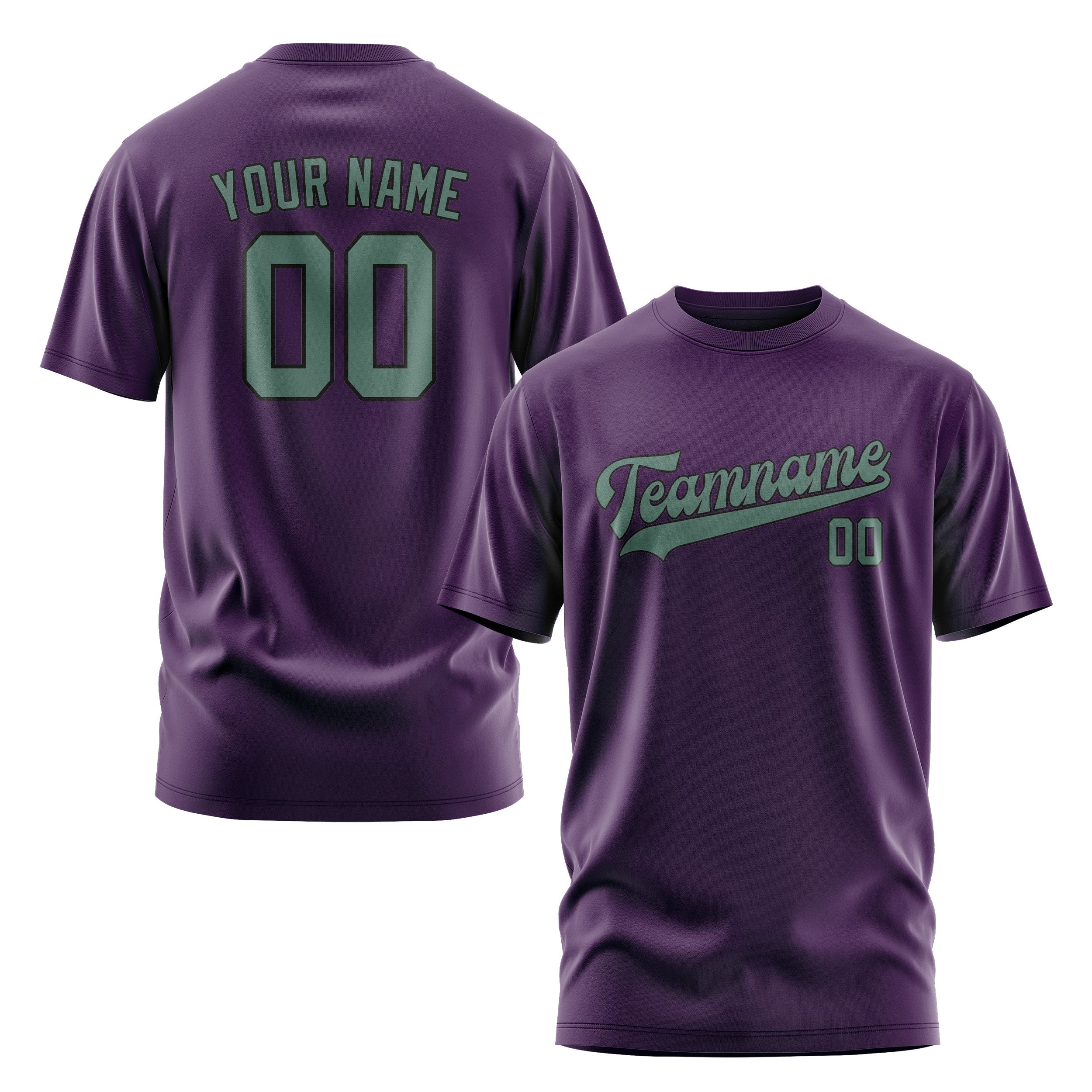 Custom Purple Blue Green T-Shirt