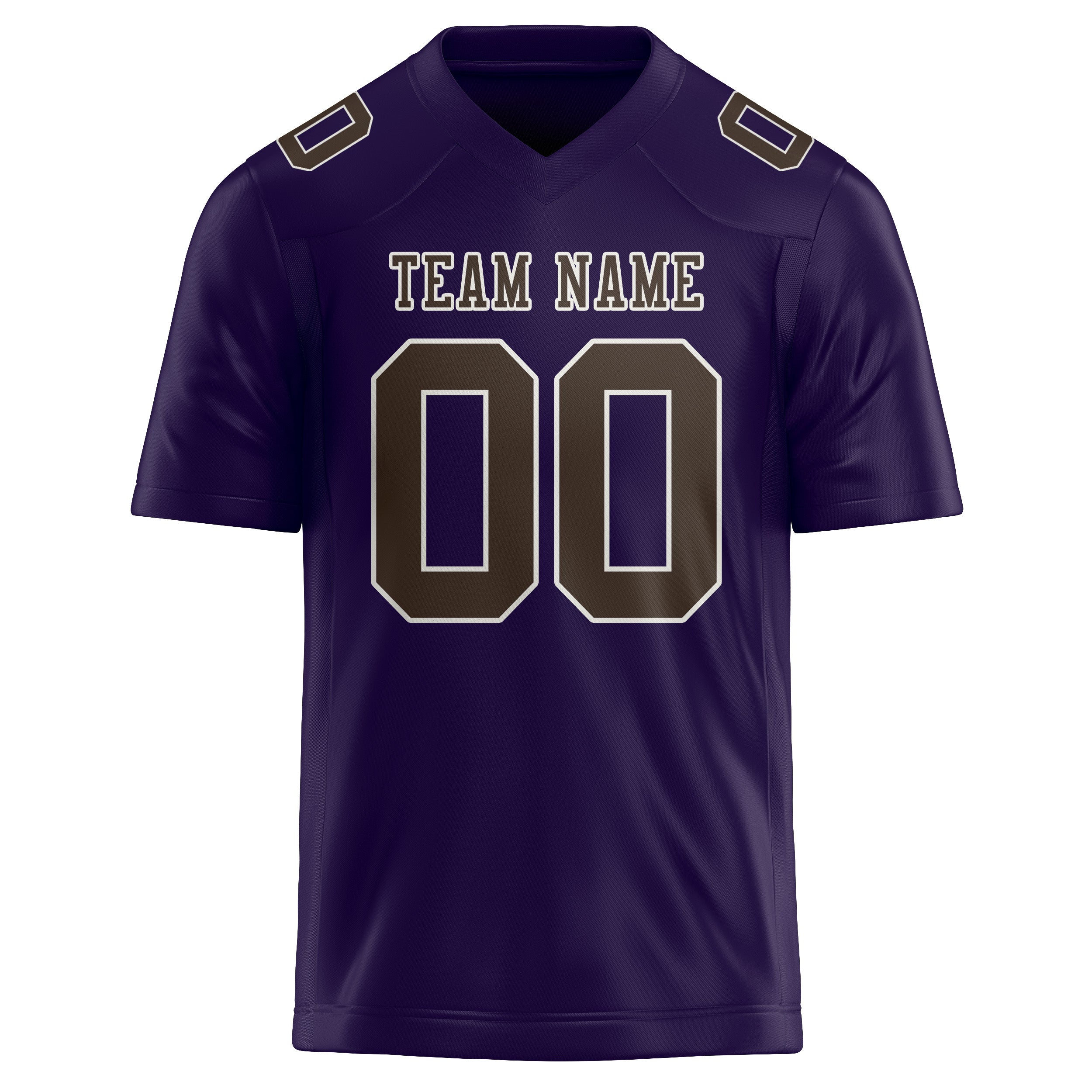 Custom Purple Brown Football Jersey