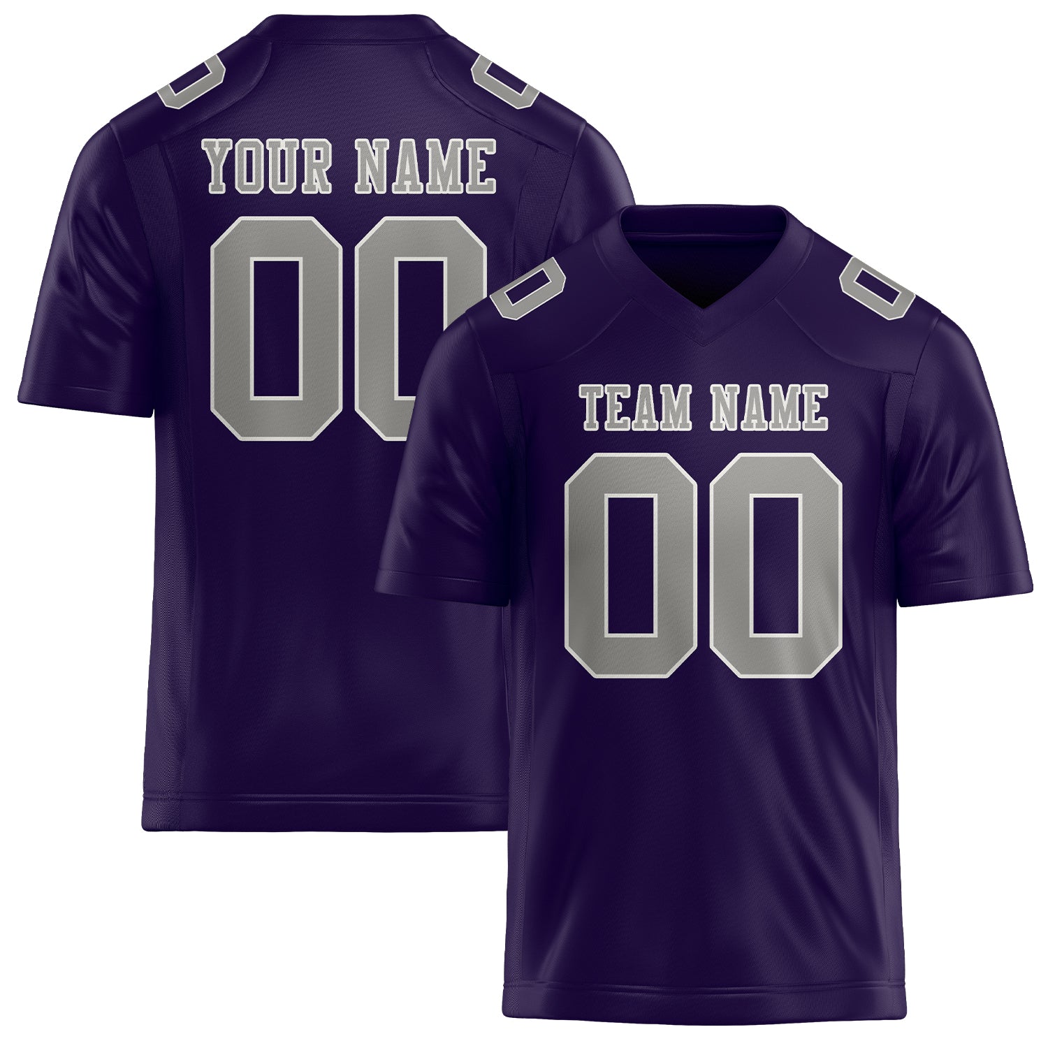 Custom Purple Gray Football Jersey