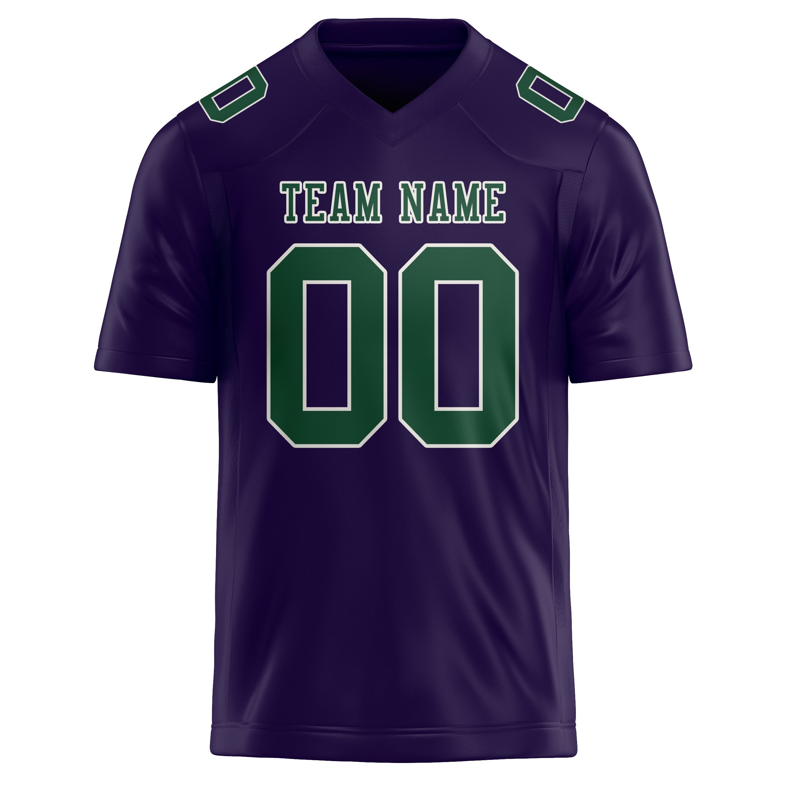 Custom Purple Green Football Jersey