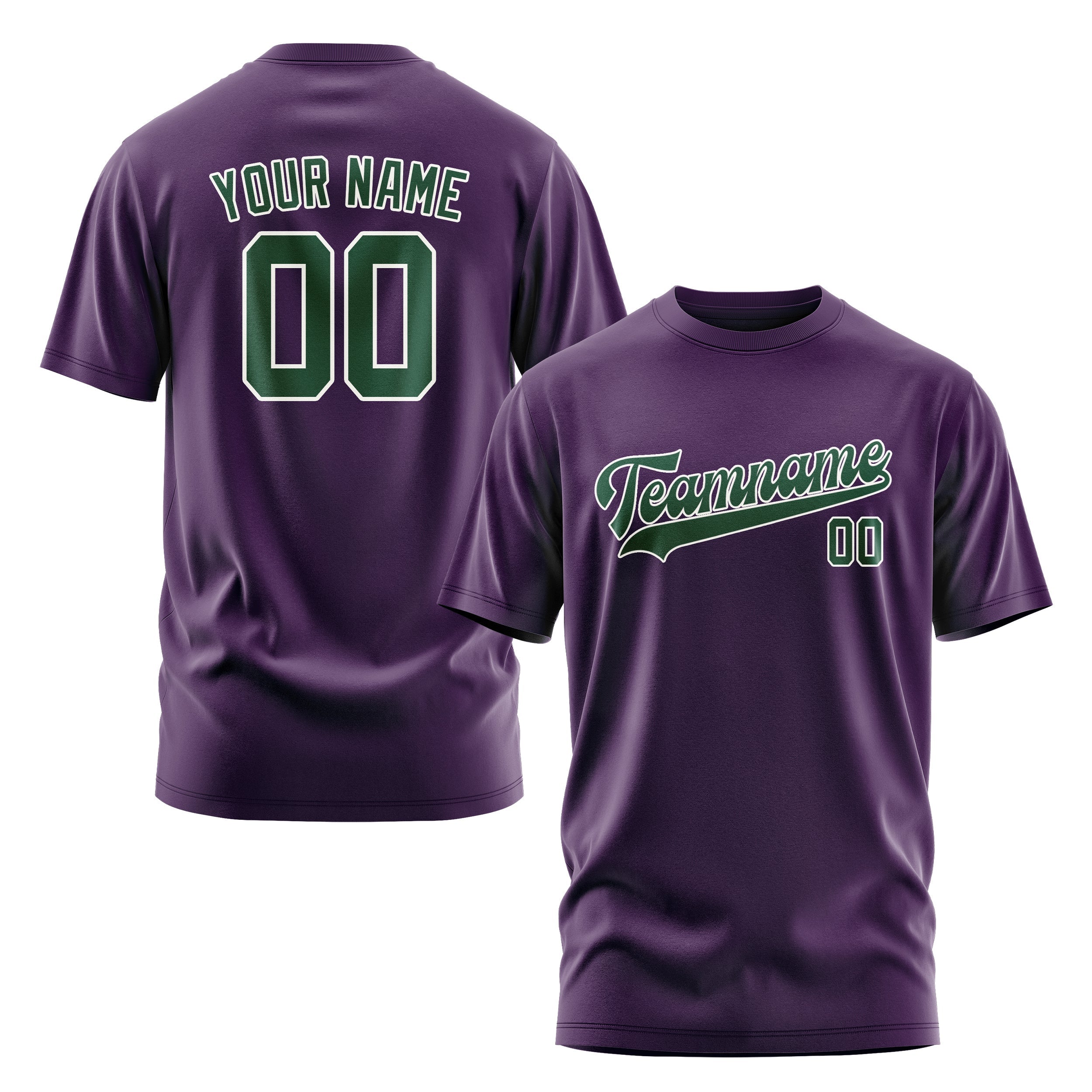Custom Purple Green T-Shirt