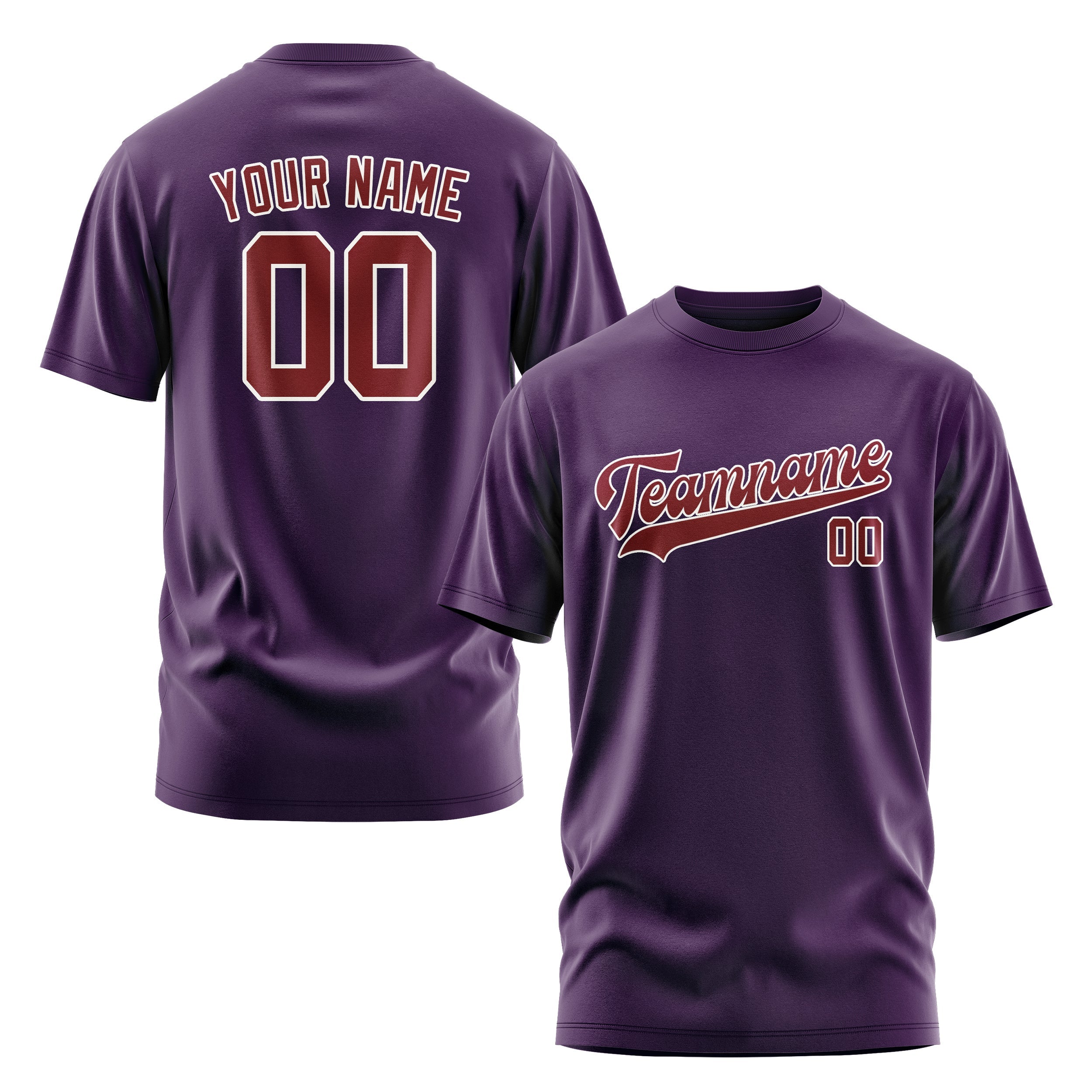 Custom Purple Crimson Red T-Shirt
