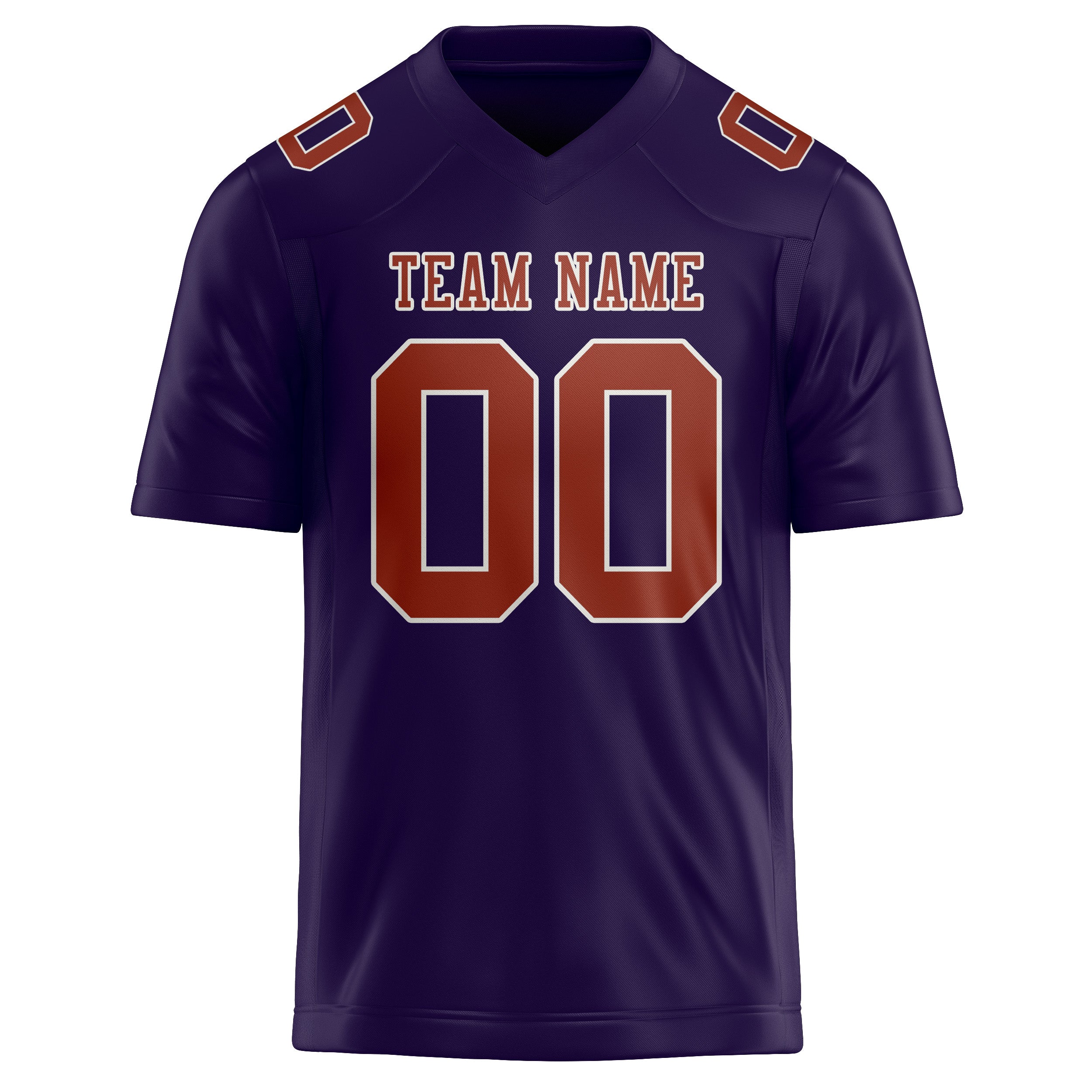 Custom Purple Coral Red Football Jersey
