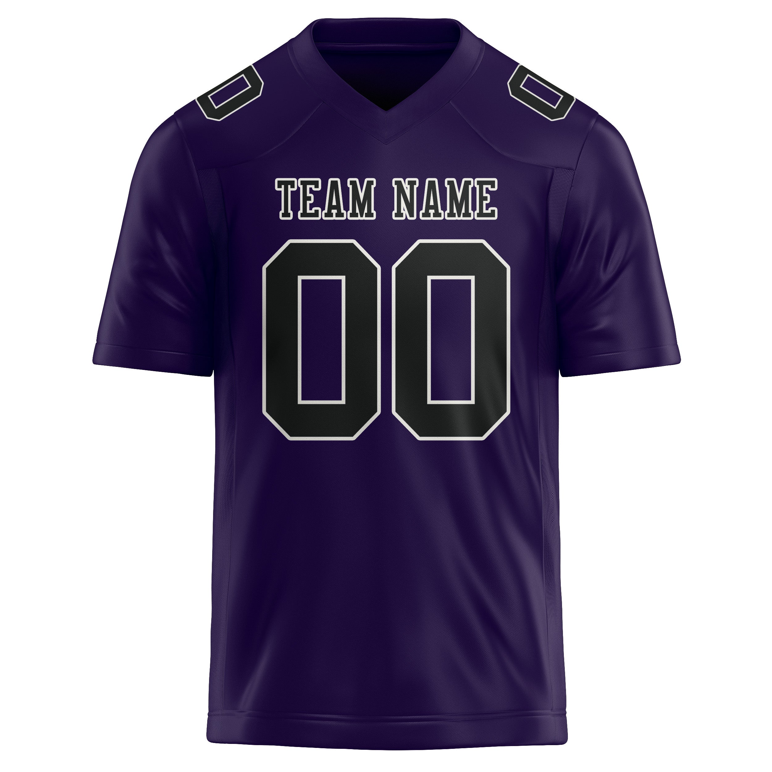 Custom Purple Black Football Jersey