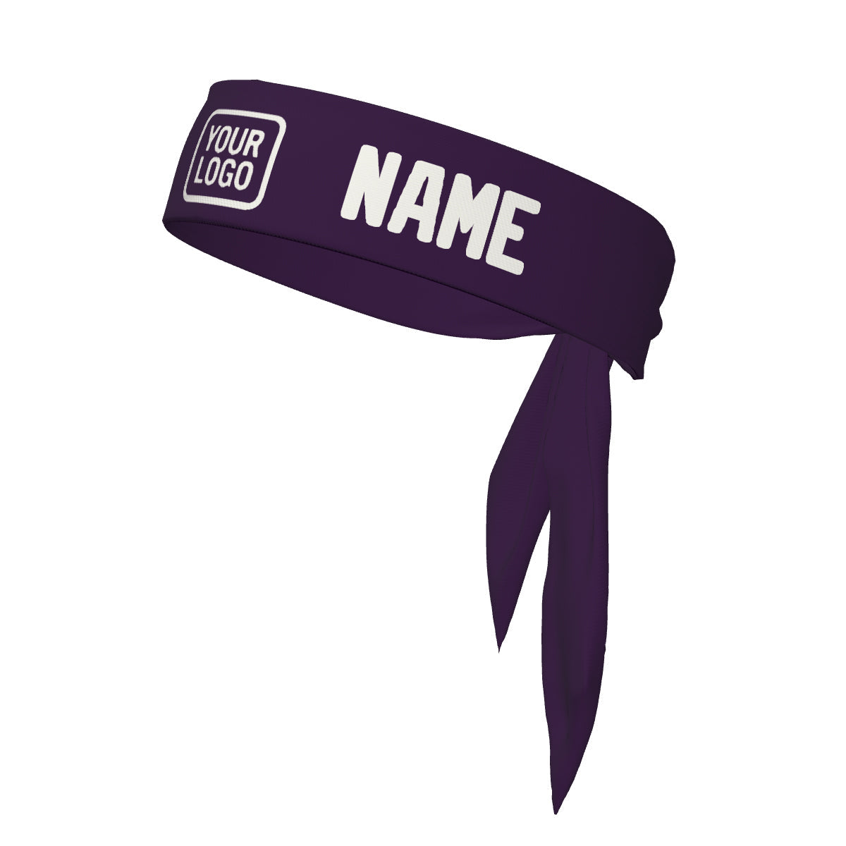 Custom Purple White Headband