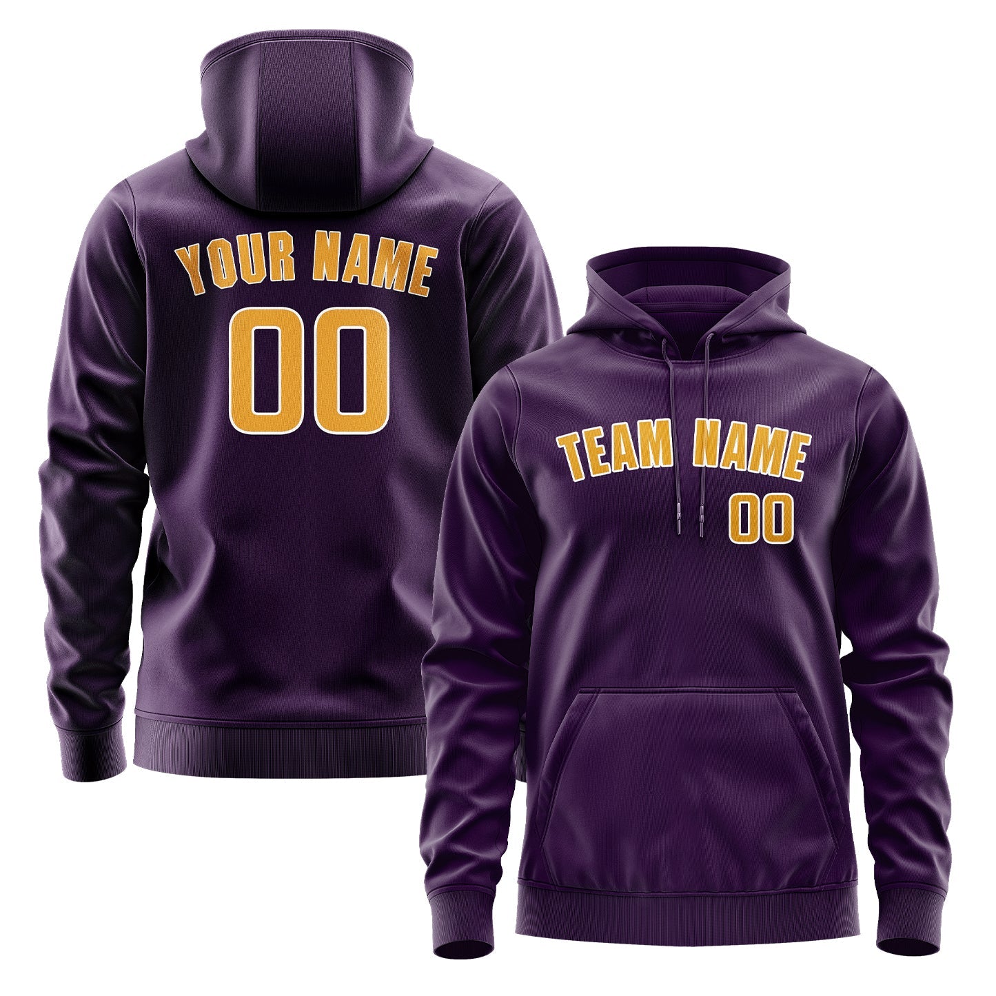Custom Purple Yellow Hoodie