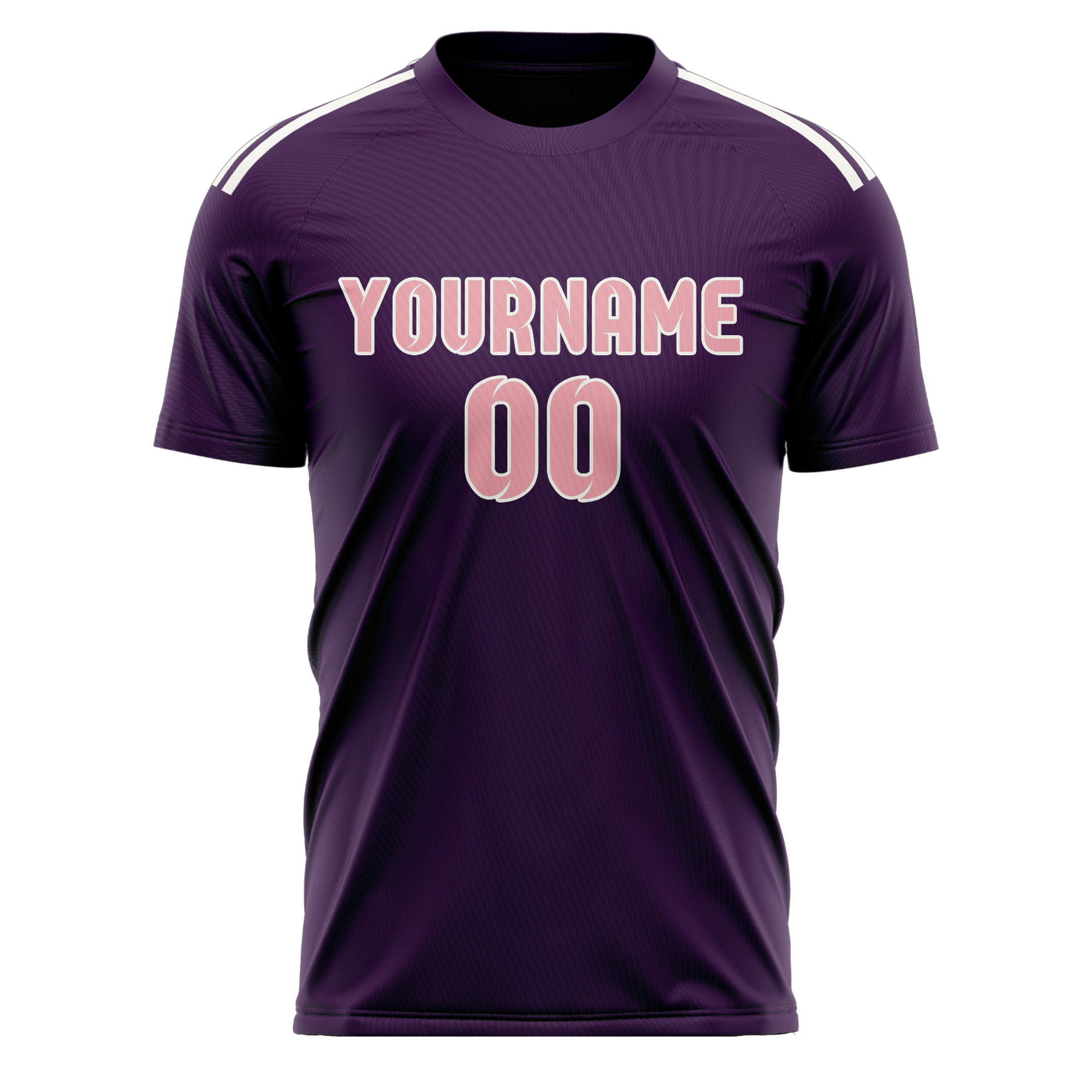 Custom Purple Light Pink Soccer Jersey