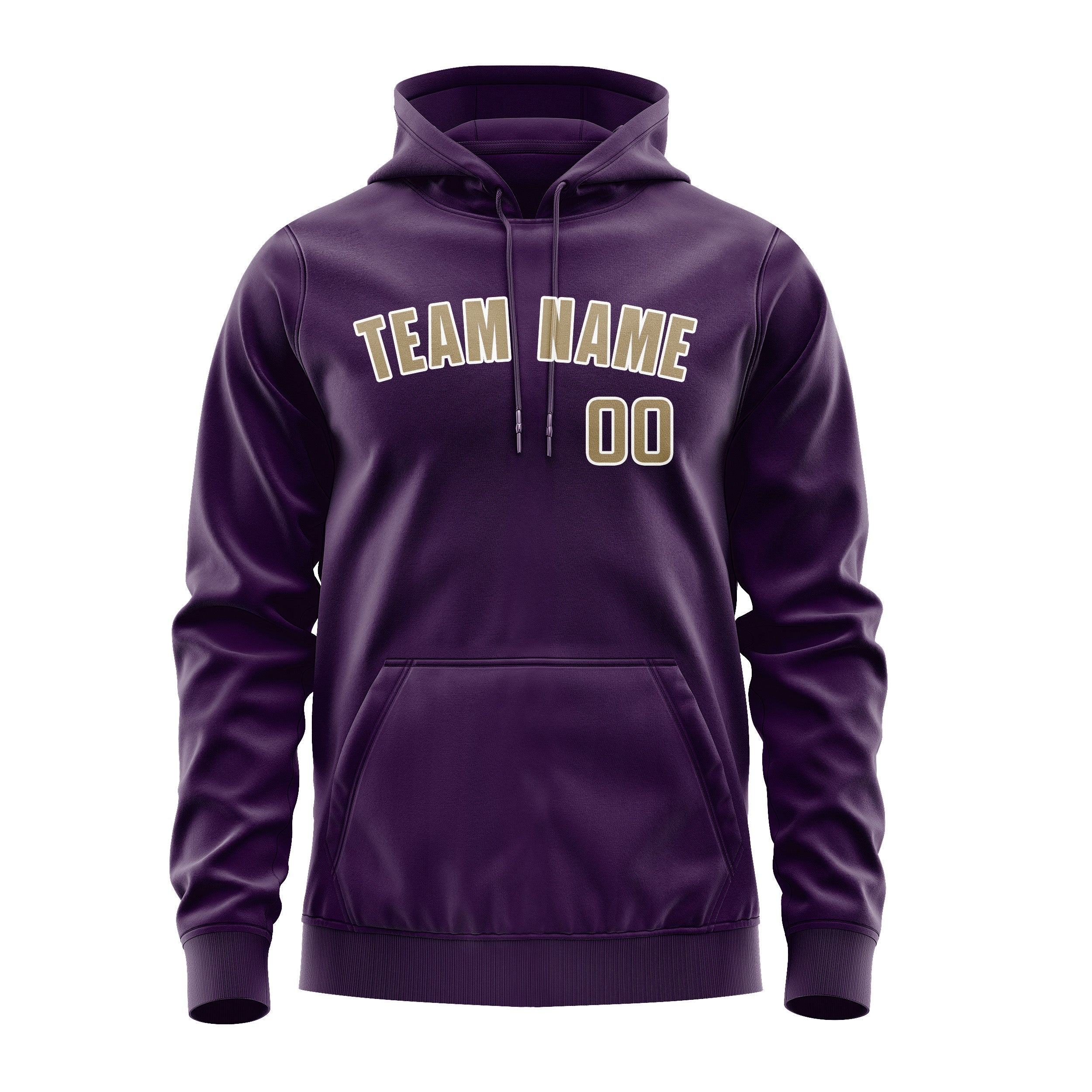 Custom Purple Light Khaki Hoodie