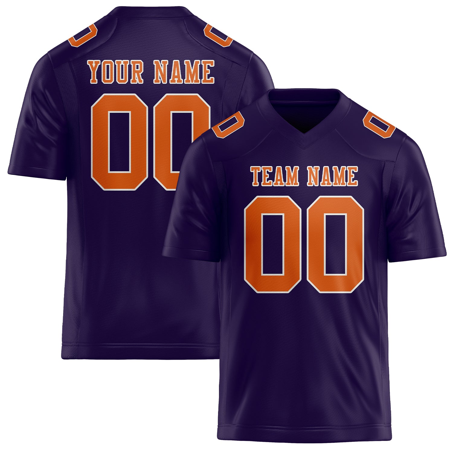 Custom Purple Orange Football Jersey