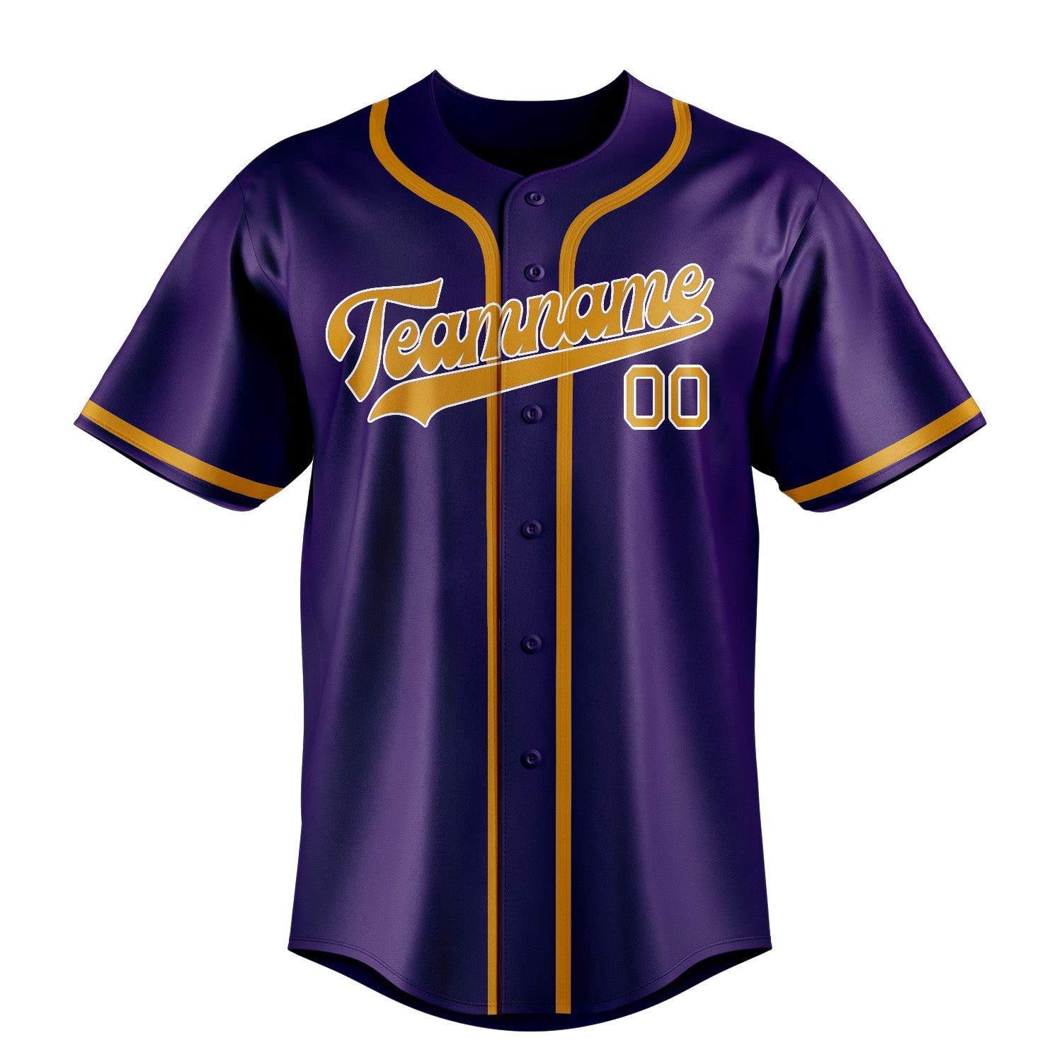 Custom Purple Yellow Baseball Jersey