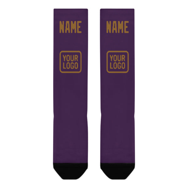 Custom Purple Khaki Knee-High Sock