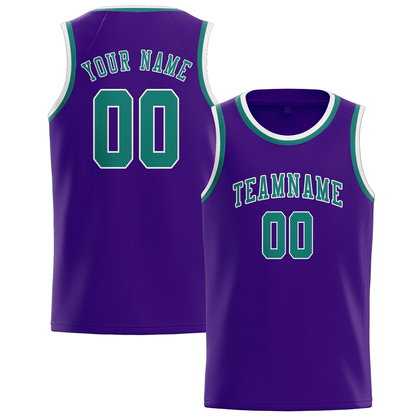 Custom Purple Blue Green Basketball Jersey