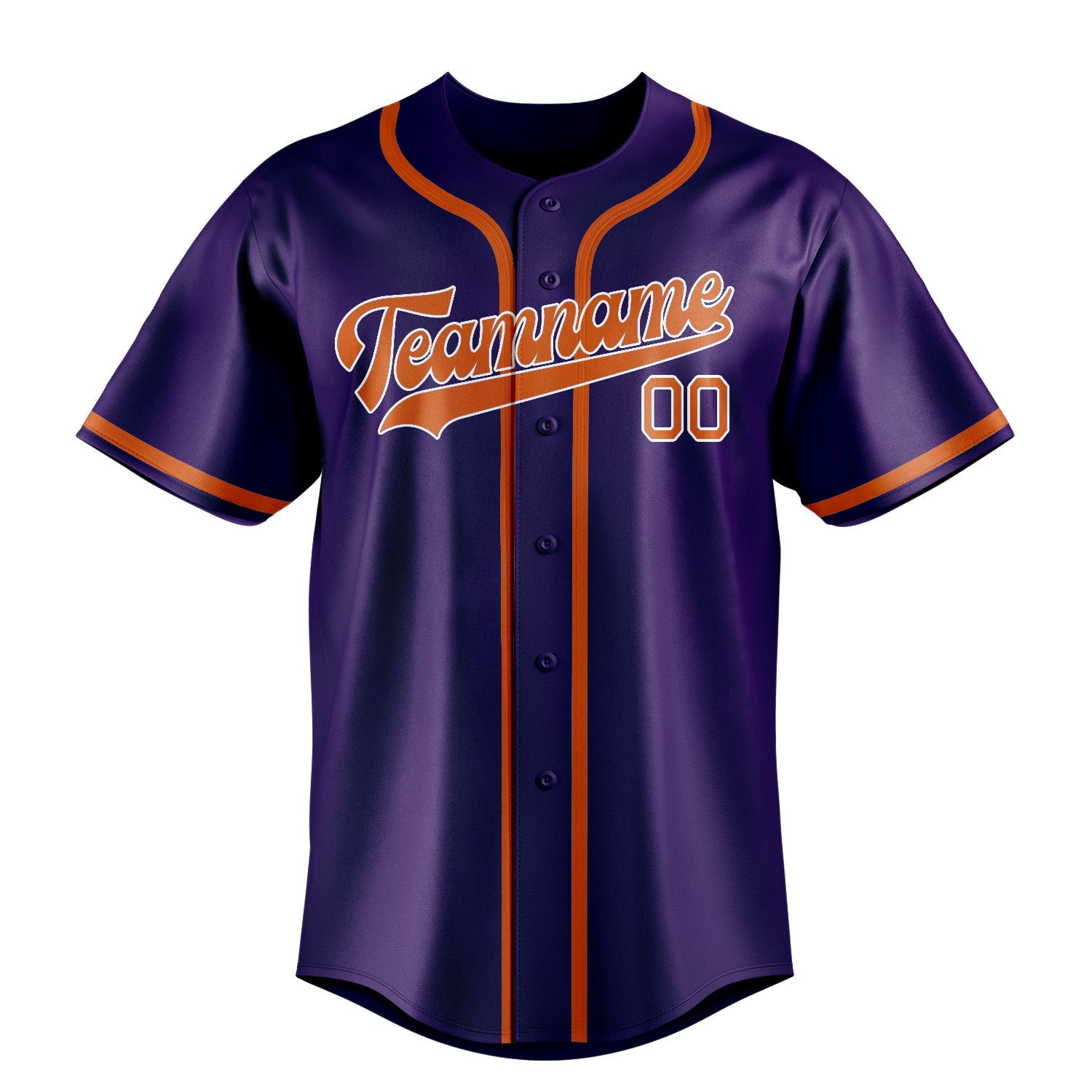 Custom Purple Orange Baseball Jersey