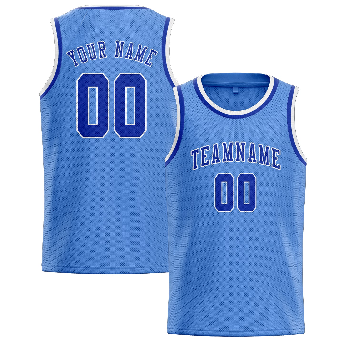 Custom Light Blue Sky Blue Basketball Jersey