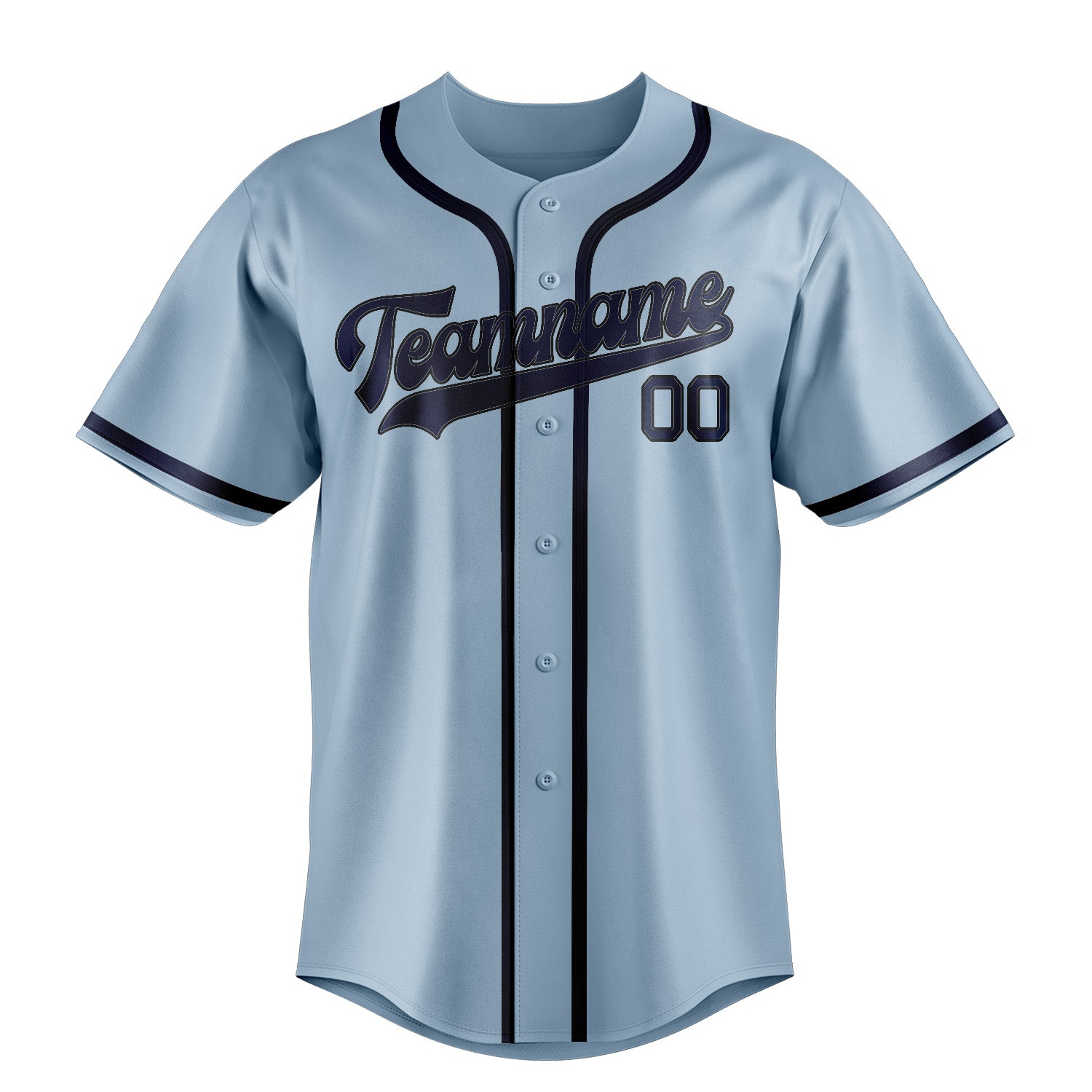 Custom Light Blue Blue Baseball Jersey