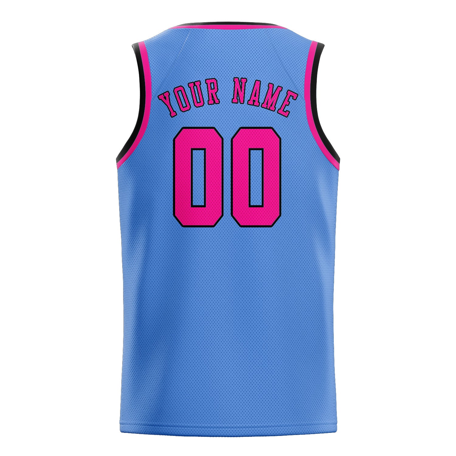 Custom Light Blue Pink Basketball Jersey