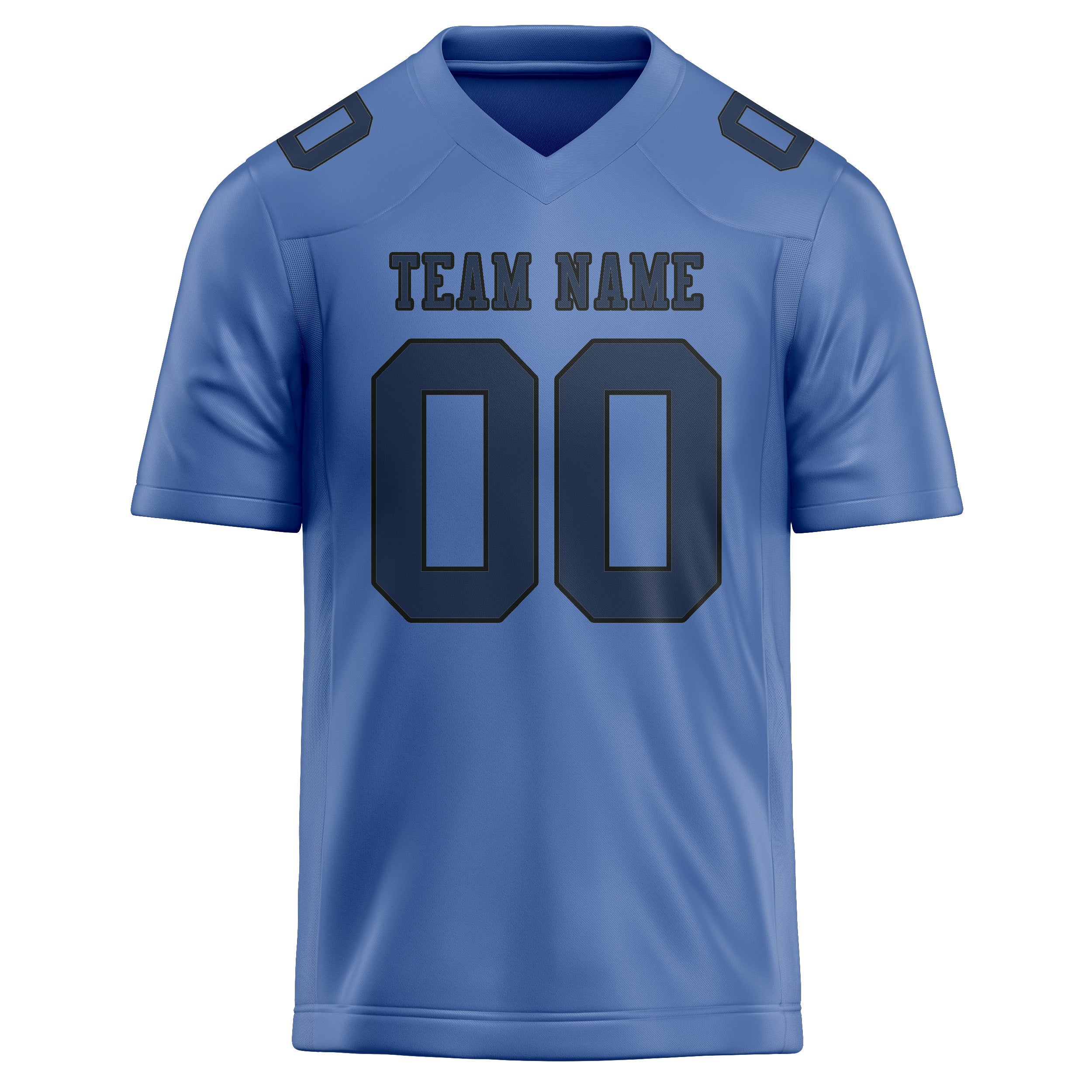 Custom Light Blue Blue Football Jersey