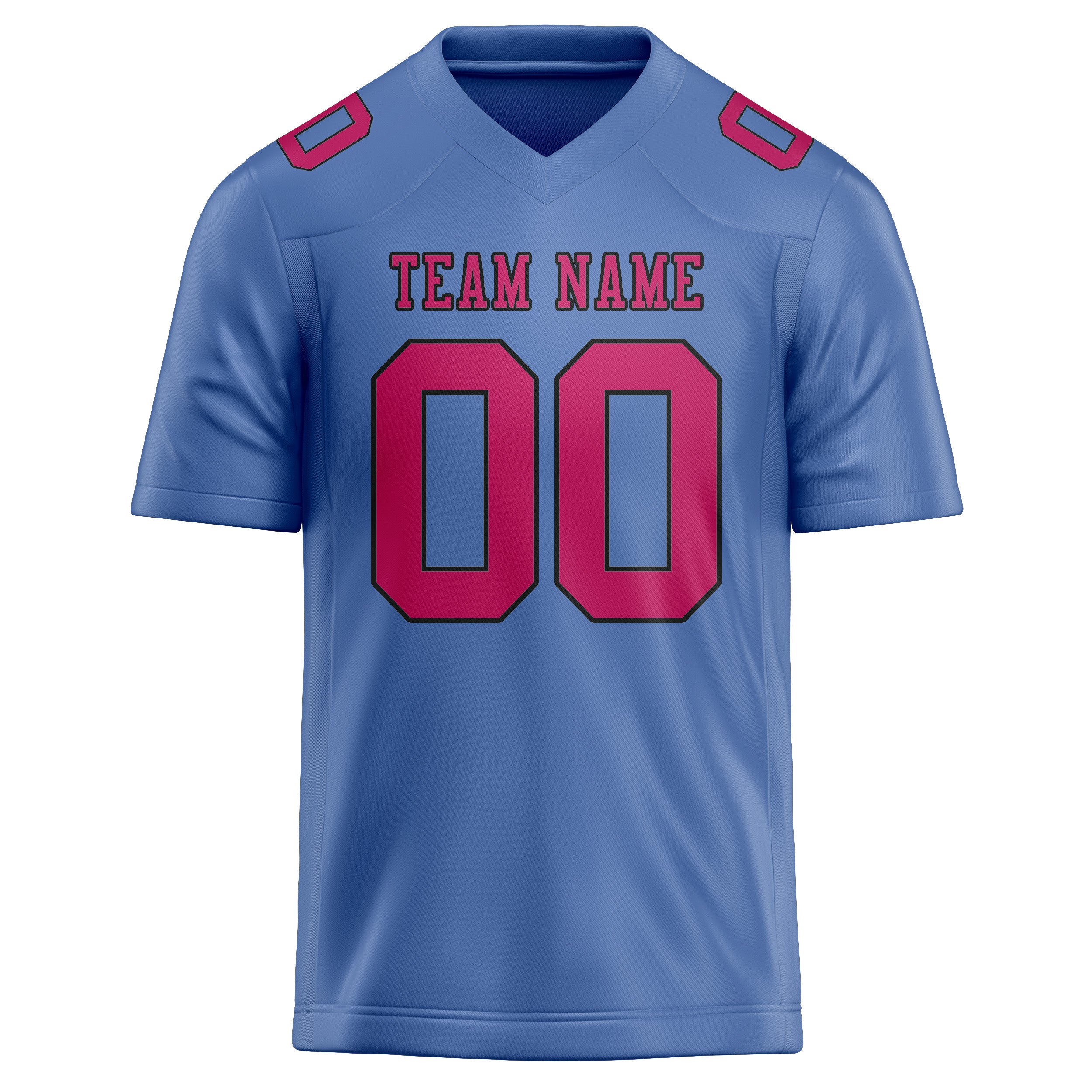 Custom Light Blue Pink Football Jersey
