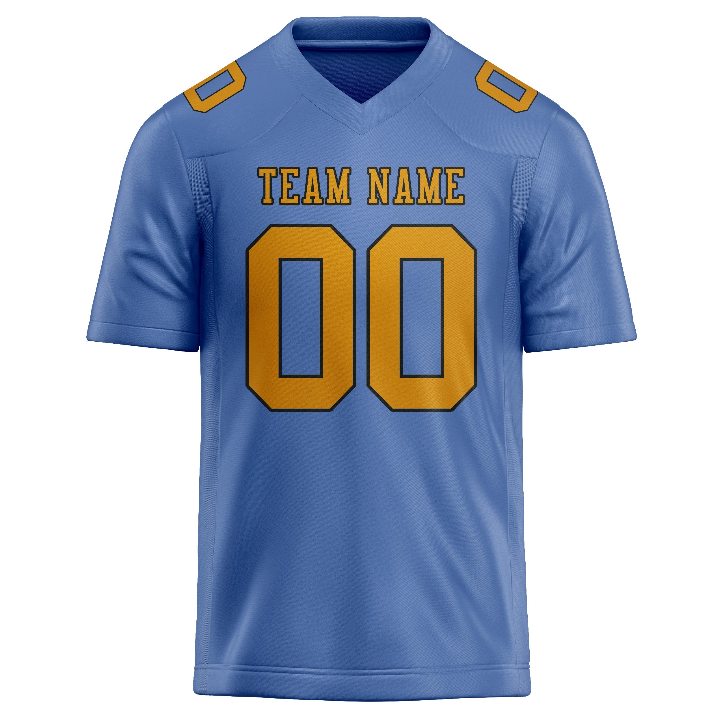 Custom Light Blue Yellow Football Jersey
