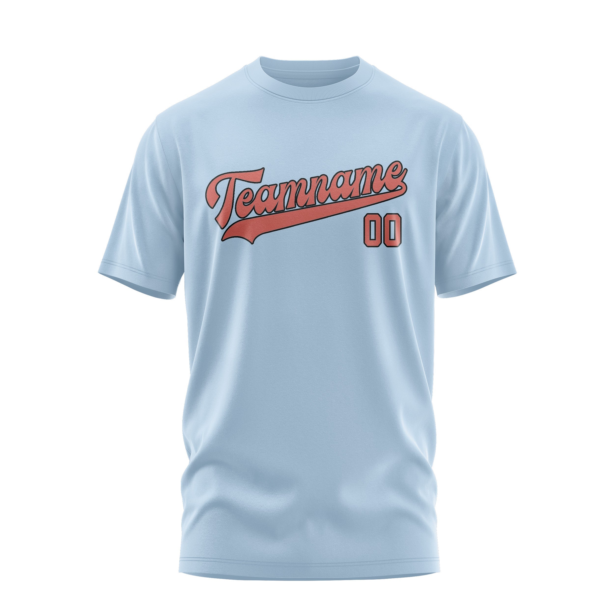 Custom Light Blue Copper Rose T-Shirt
