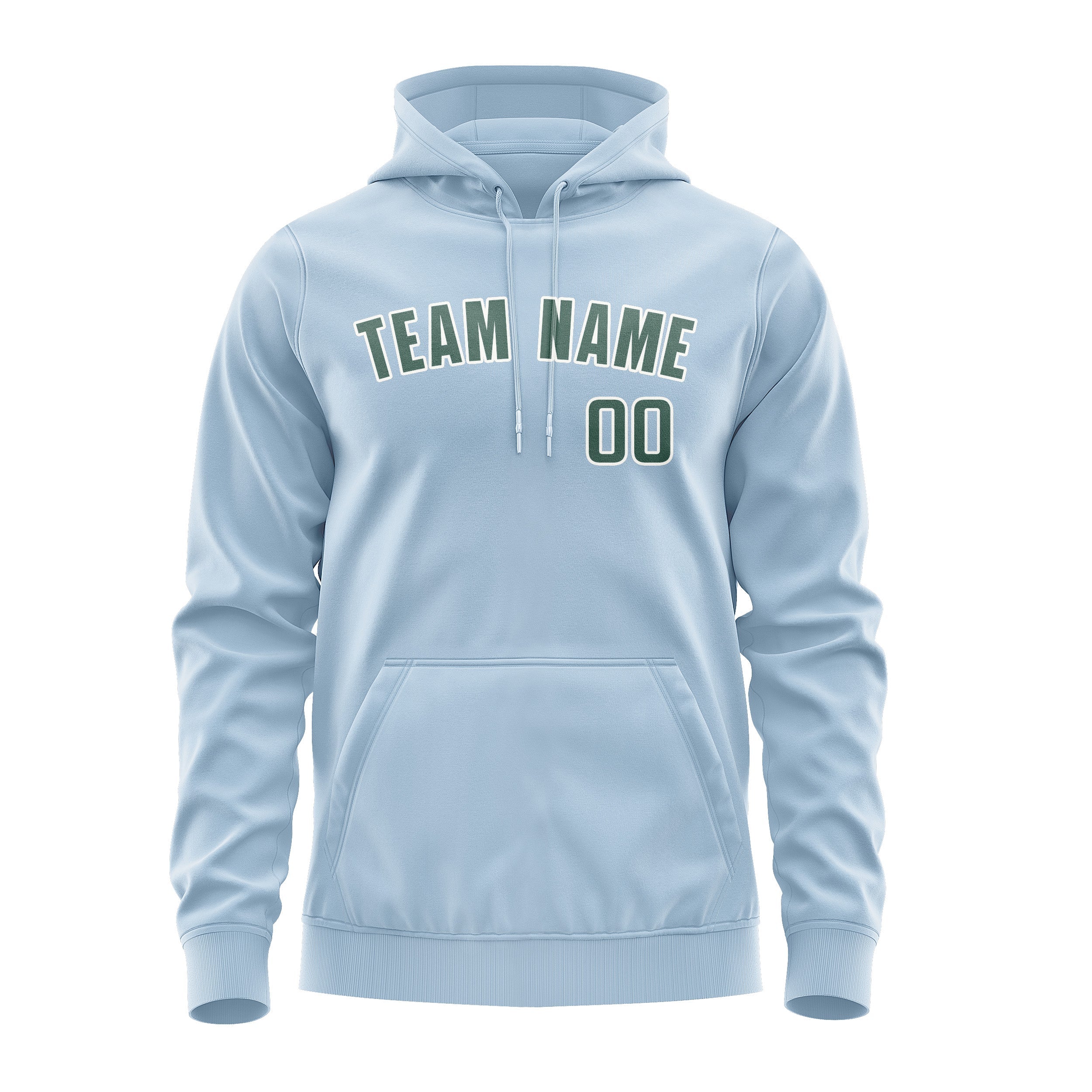 Custom Light Blue Blue Green Hoodie