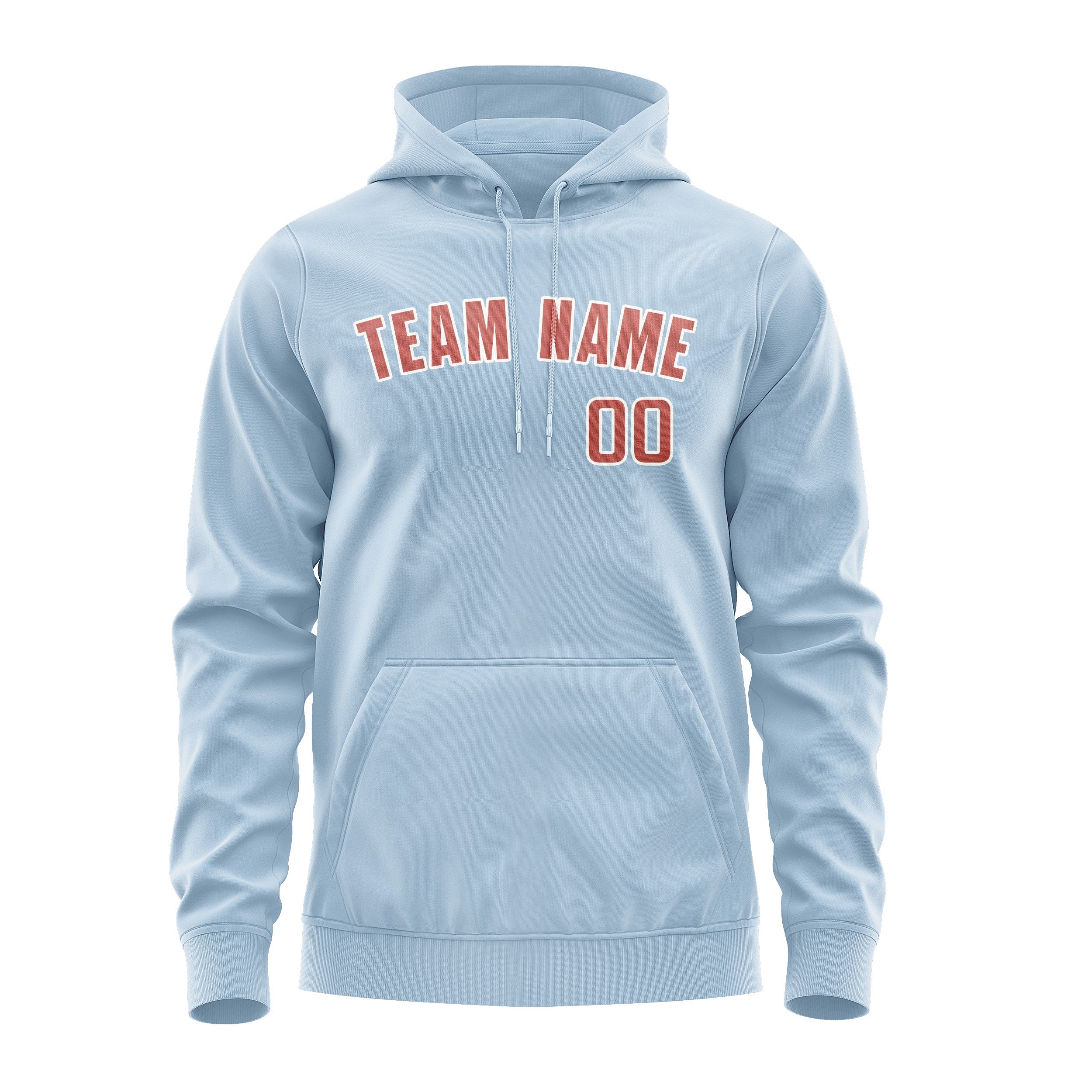 Custom Light Blue Copper Rose Hoodie