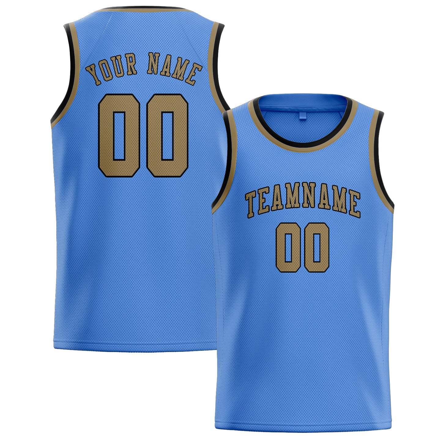 Custom Light Blue Light Khaki Basketball Jersey