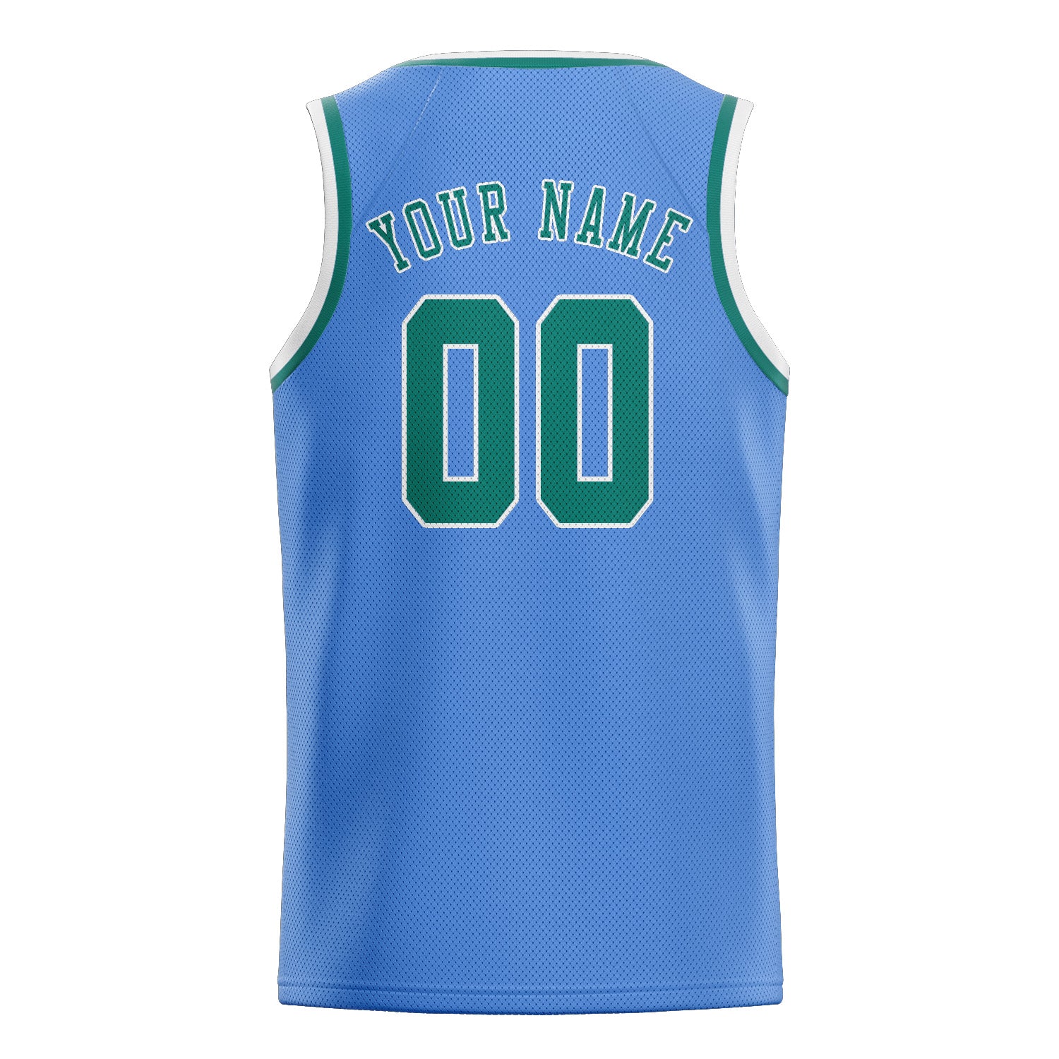 Custom Light Blue Blue Green Basketball Jersey