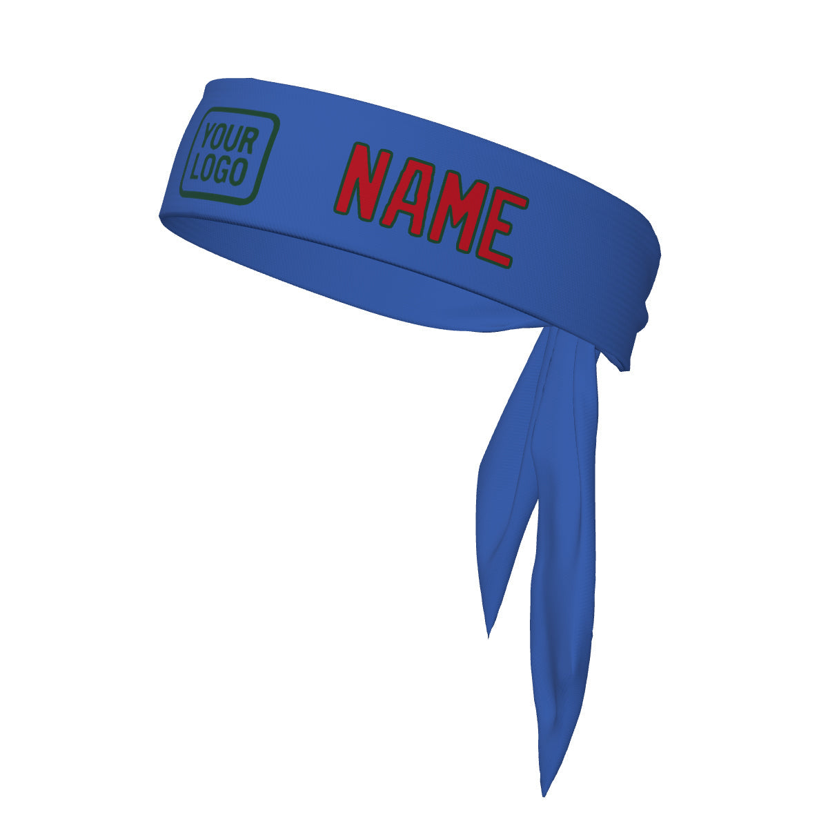 Custom Sky Blue Red Headband