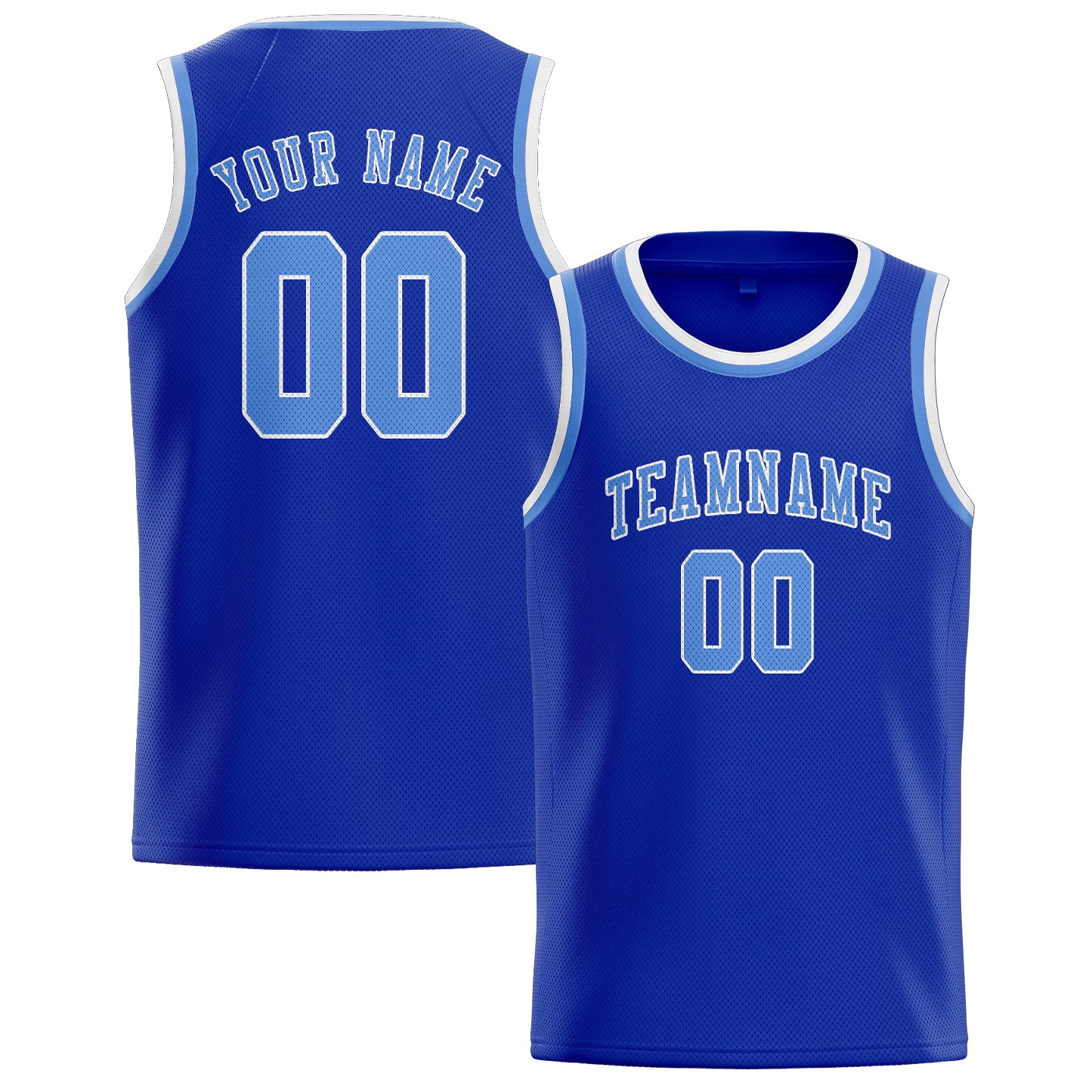 Custom Sky Blue Light Blue Basketball Jersey