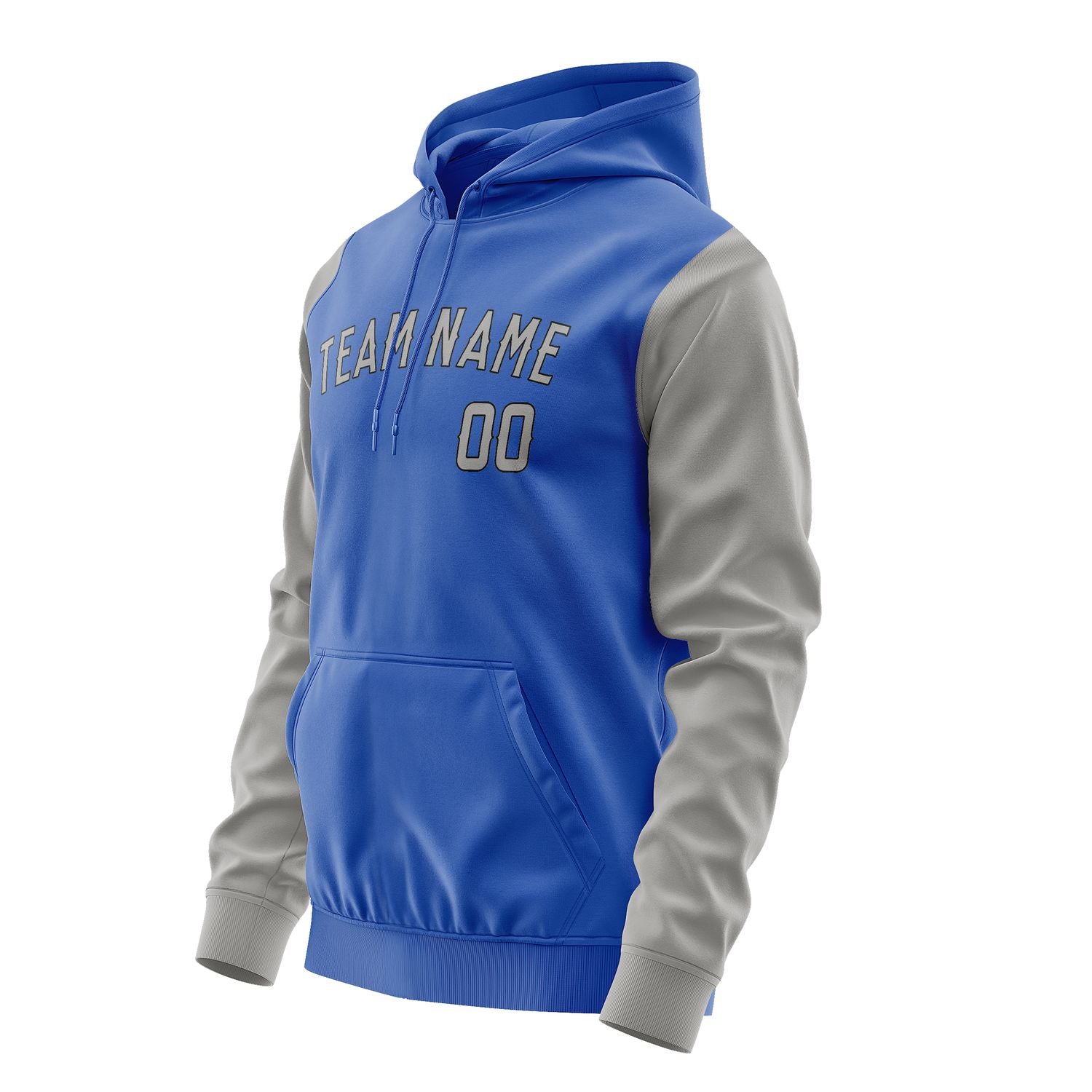 Custom Sky Blue Gray Hoodie 0909040409B31704